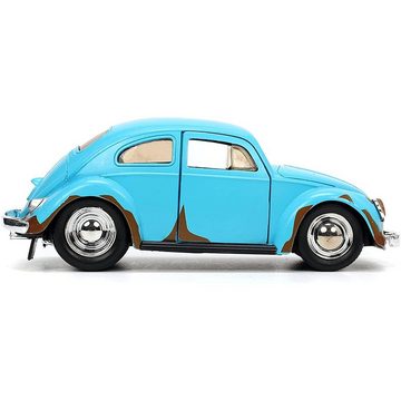 JADA Spielzeug-Auto 1959 VW Beetle, (Spielzeugauto, 1, 1-tlg., Inkl. Die-Cast Stitch Figur), 1:32, blau, Modellauto