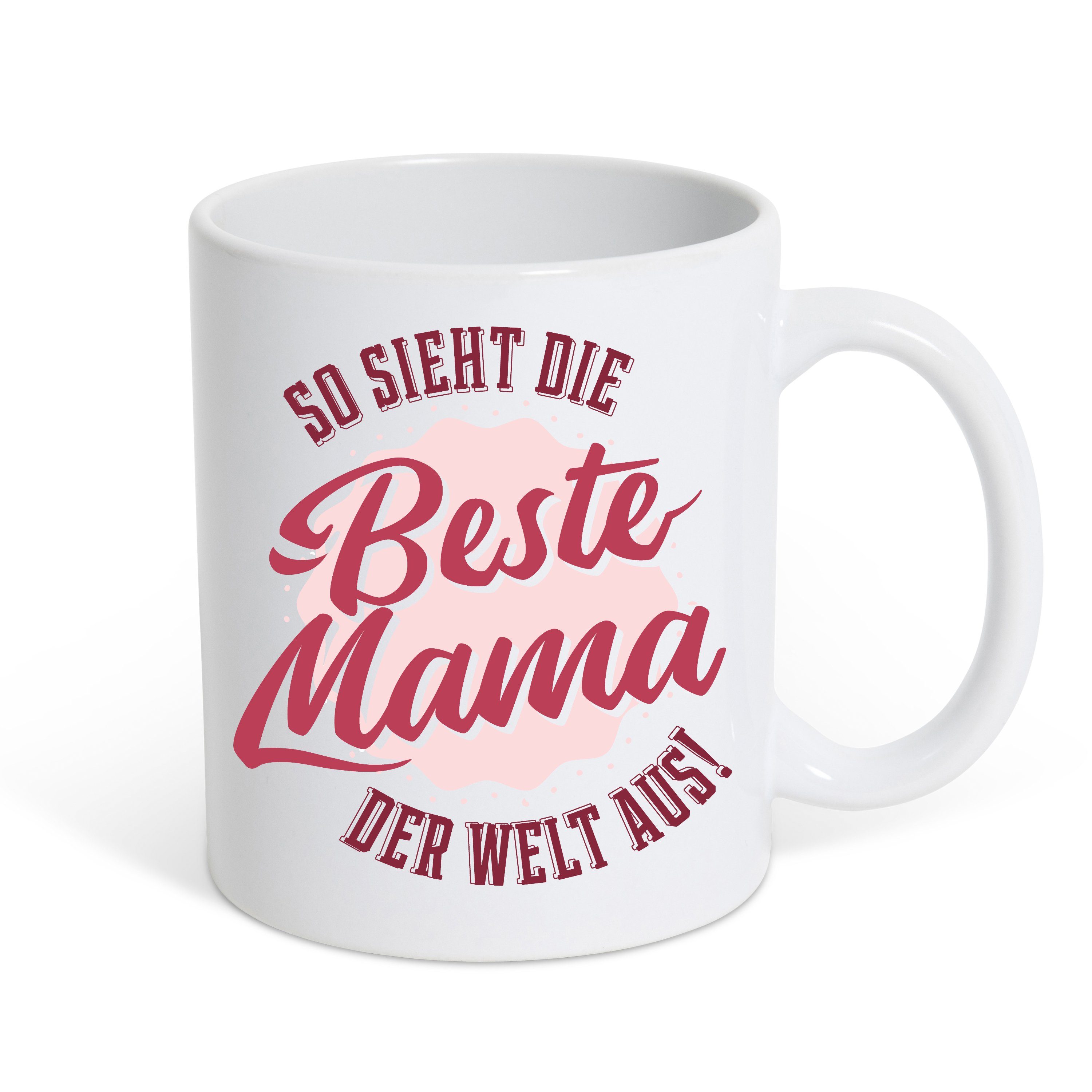 Youth Designz Tasse Beste Mama der Welt Kaffeetasse Geschenk, Keramik, mit liebem Spruch Weiss