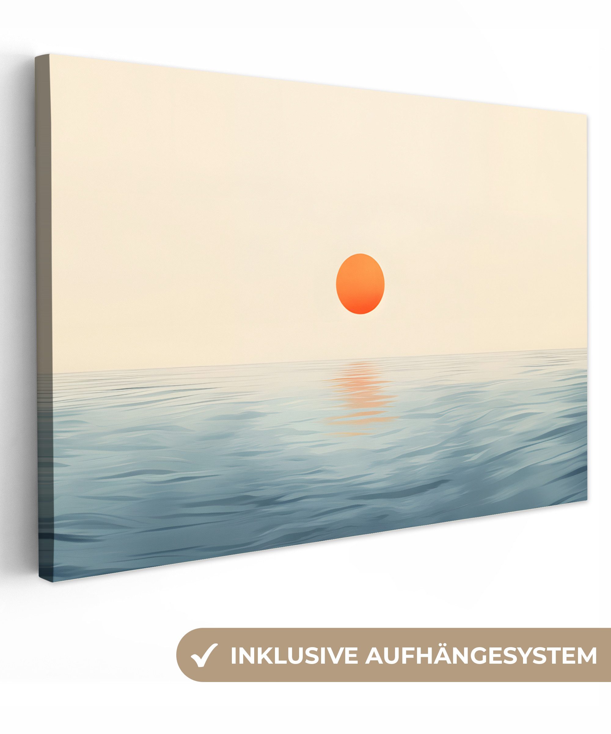 OneMillionCanvasses® Leinwandbild Sonne - Orange - günstig online kaufen