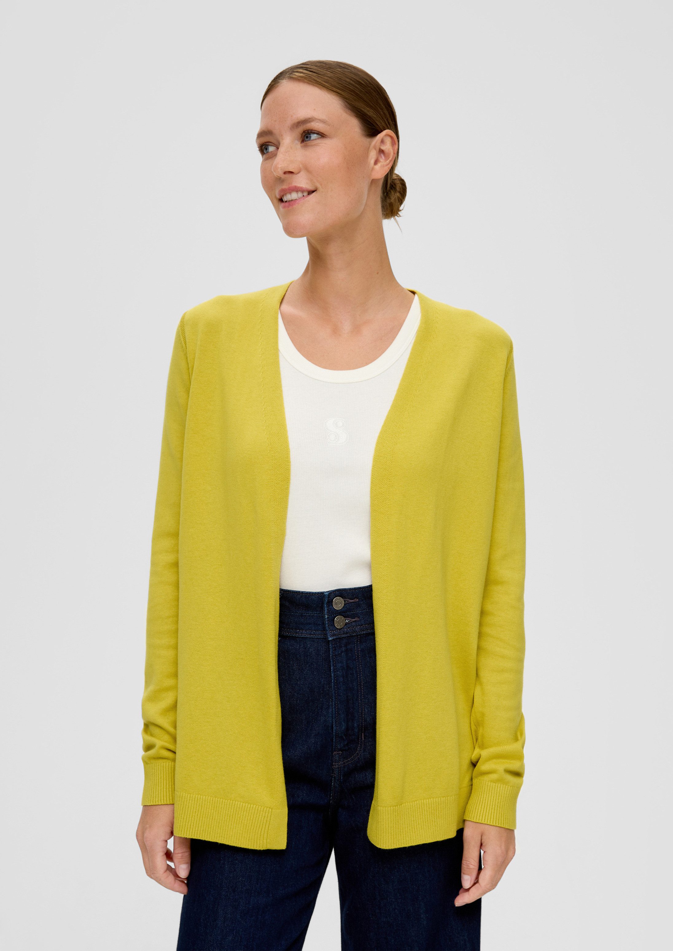 s.Oliver Cardigan Strickjacke Strickjacke aus Viskosemix