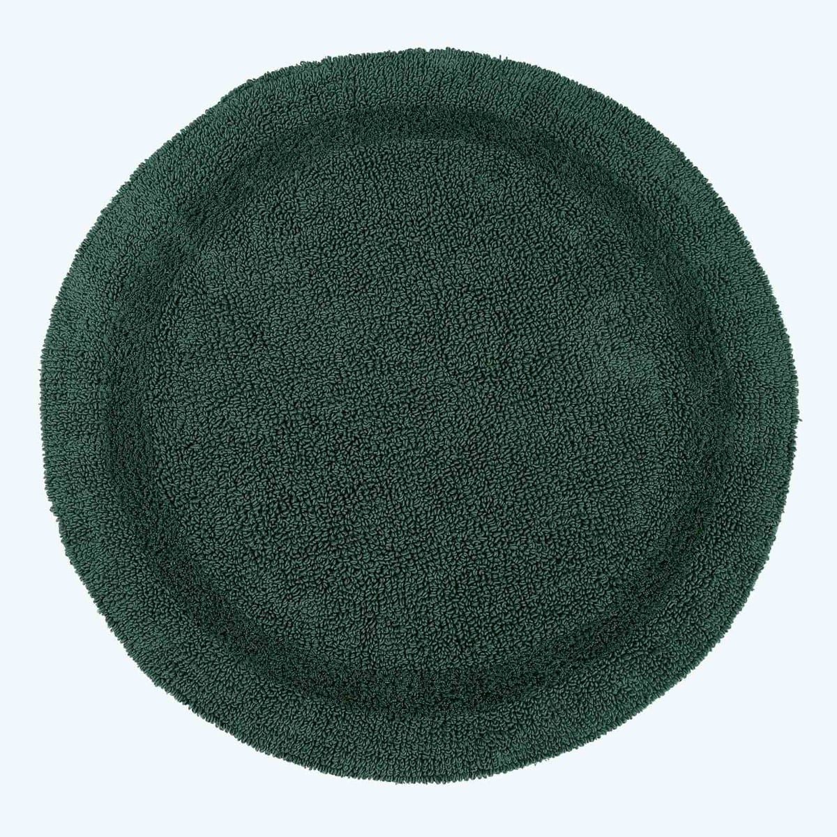 Homescapes Badematte Runde Battematte waldgrün 80 cm aus 100% Baumwolle, Höhe 20 mm, Baumwolle, rund, Φ 80 cm