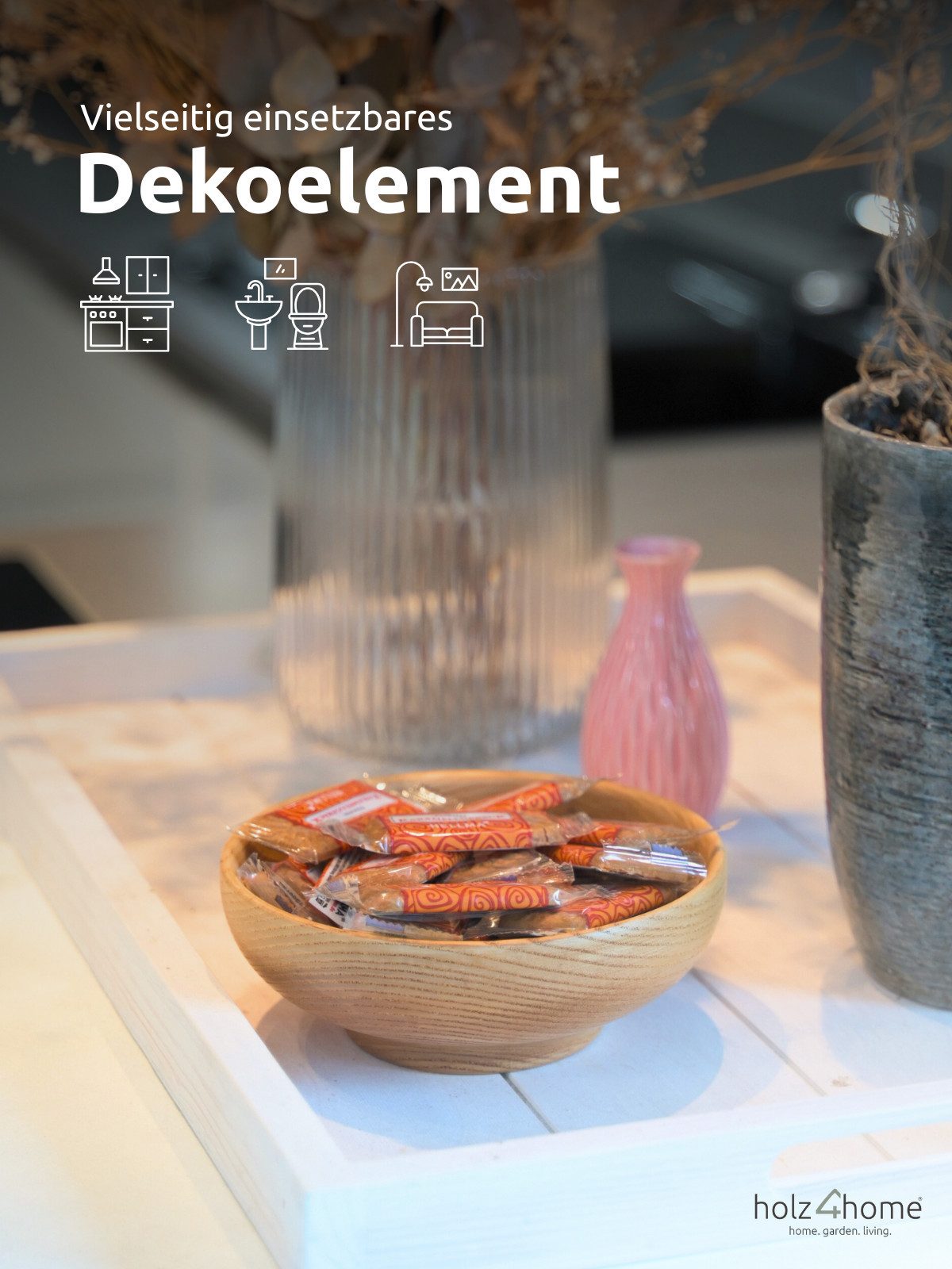 holz4home® Dekoschale Snackschale aus Eschenholz I Schlüsselablage Massivho günstig online kaufen