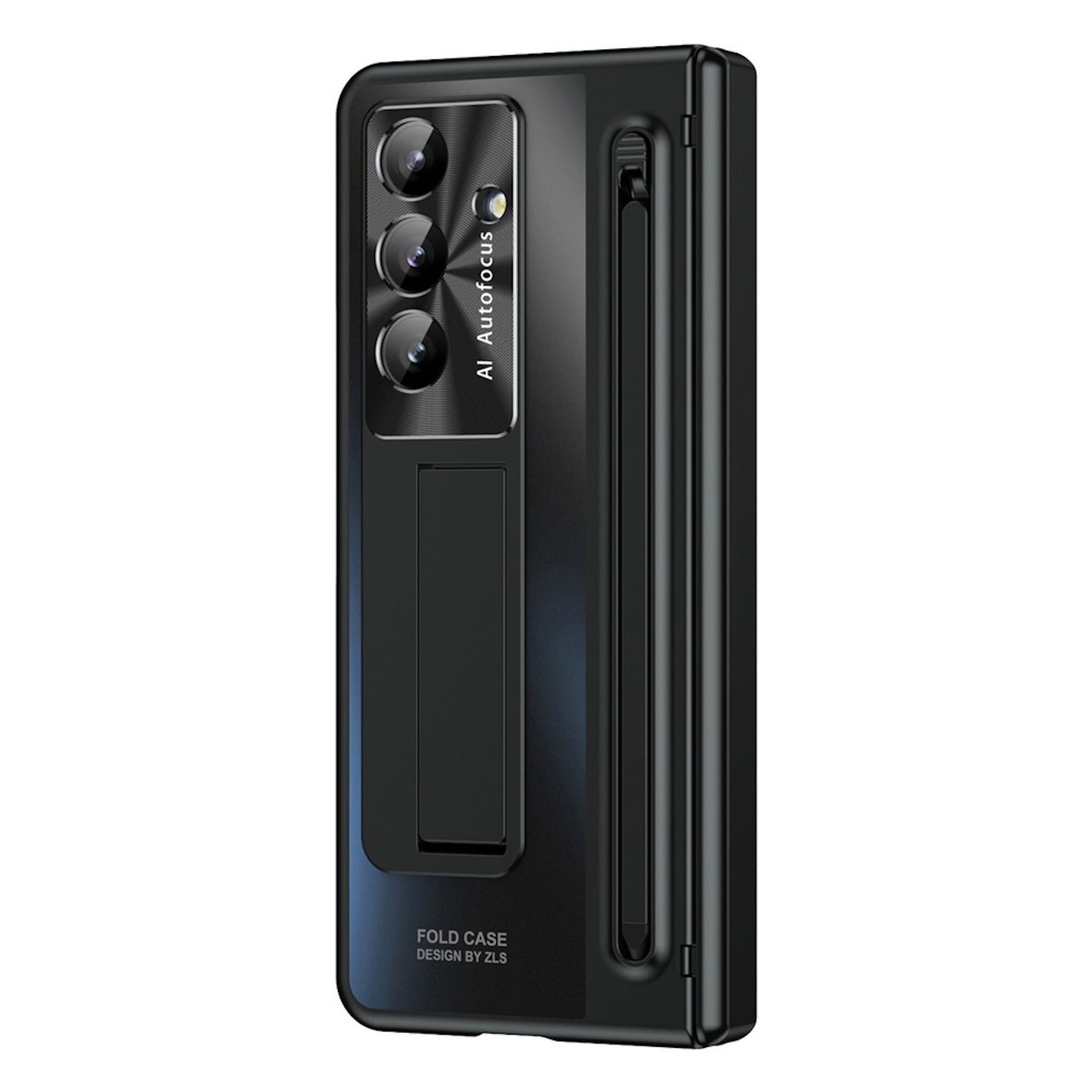 Wigento Handyhülle + 9H Schutzglas + Stift Samsung Galaxy Z Fold8 Ultra Scharnier Schwarz 8,00 Zoll, Scharnier Schutz, Standfunktion, Stifthalter