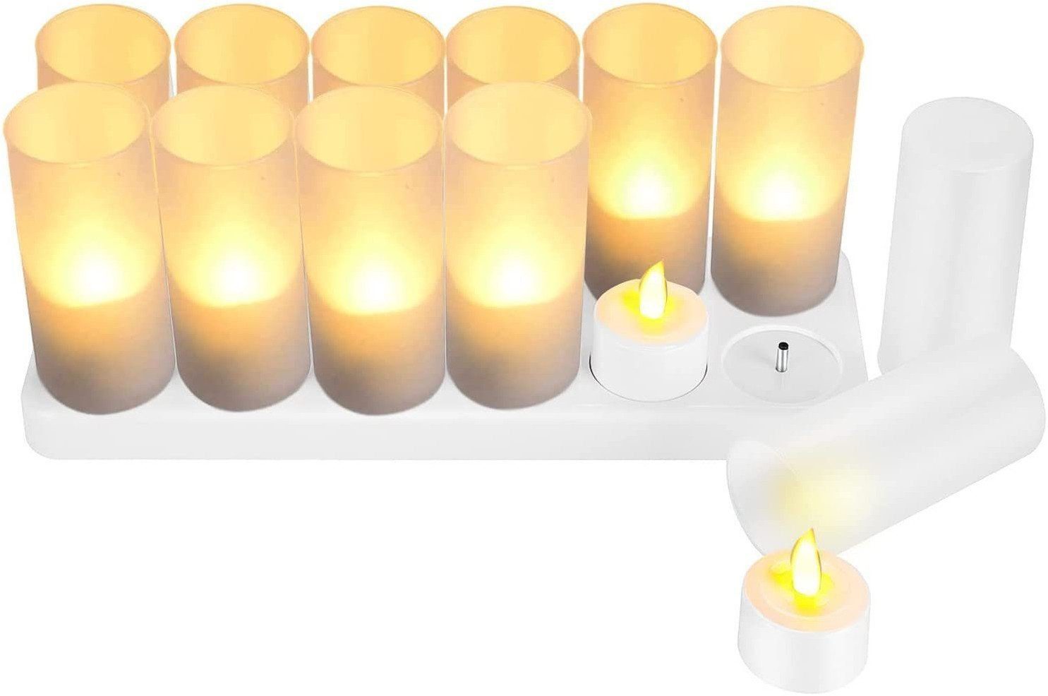 EXTSUD LED-Kerze 12er LED Flammenlose Kerzen günstig online kaufen