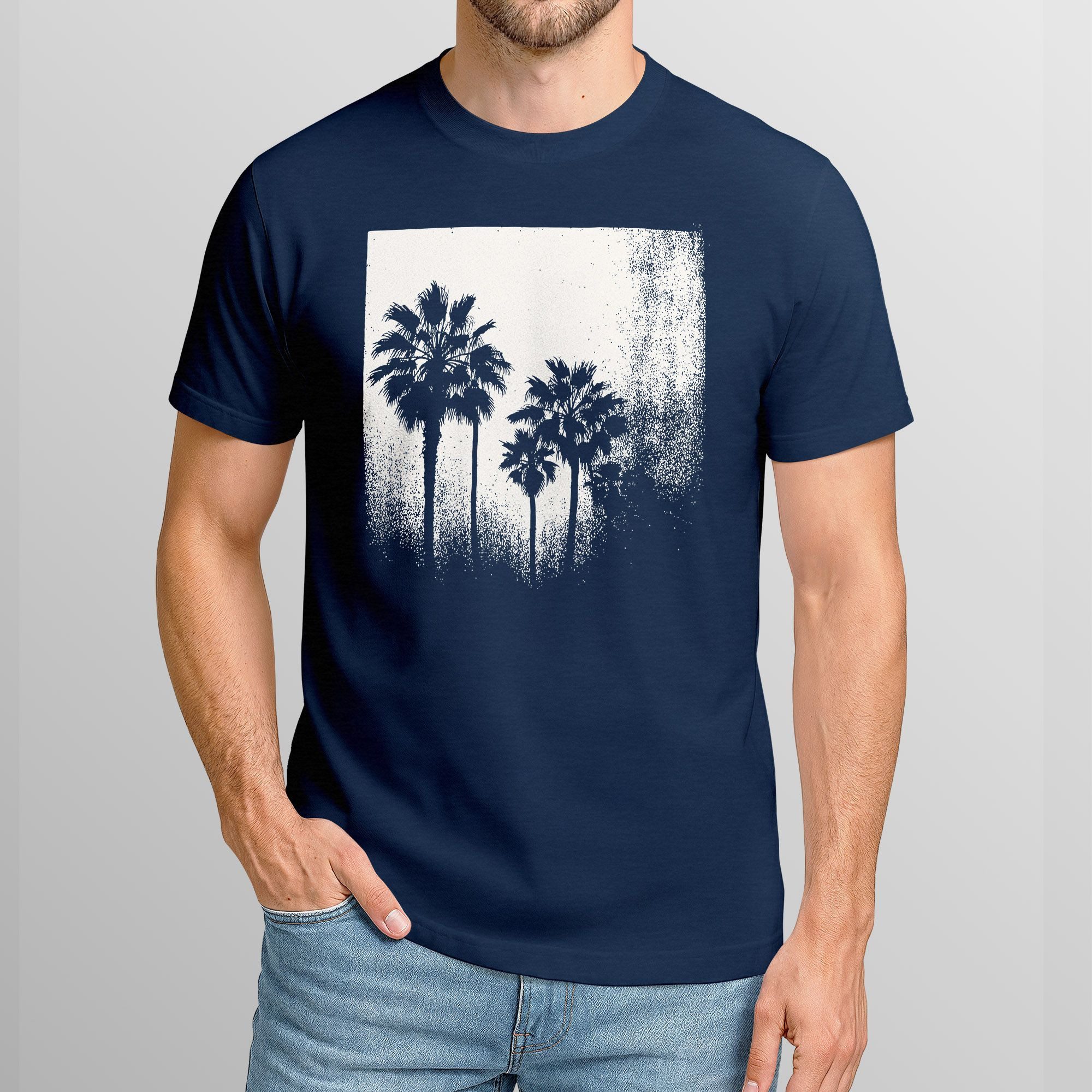 Neverless Print-Shirt Herren T-Shirt Palmen Fotoprint günstig online kaufen
