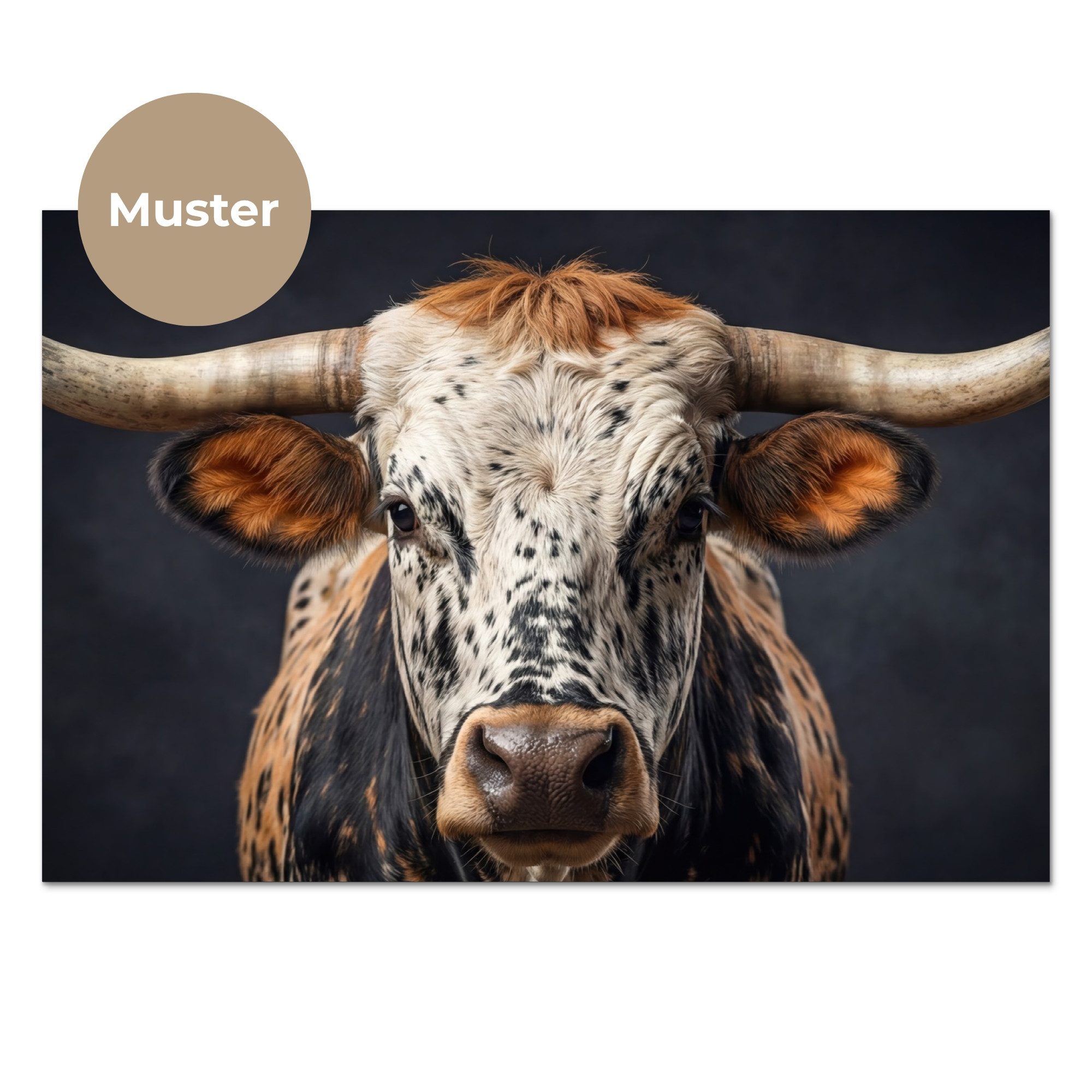 KitchenYeah Küchenrückwand Muster selbstklebend (keine Folie) Taurus - Farbenfroh - Hörner, (1-tlg), Spritzschutz, Küche, Rückwand, Küchenwand, Küchenfront, 30x20 cm