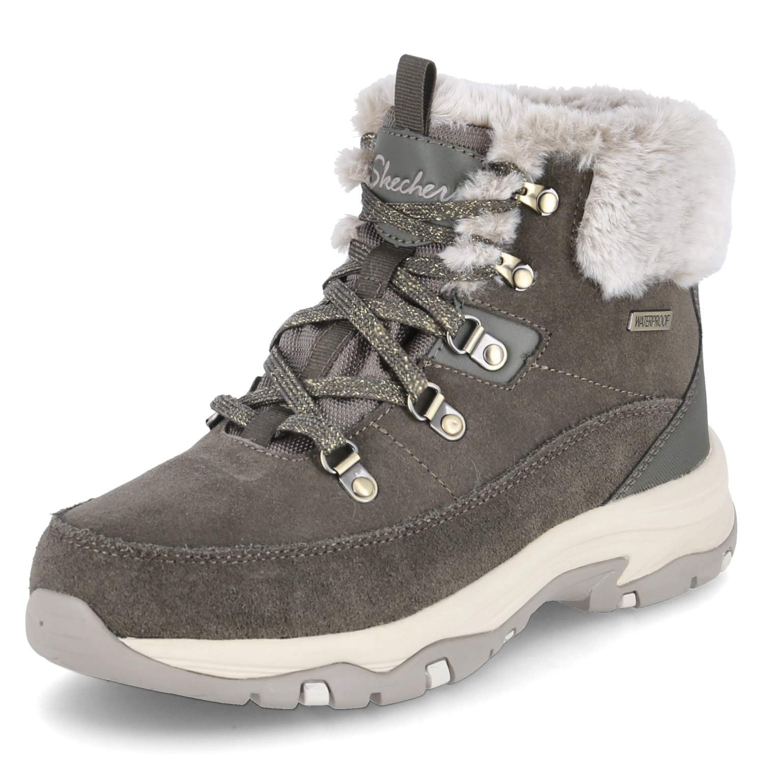 Skechers Skechers 167882 OLV Damen Leder und Synthetik oliv Winterstiefel günstig online kaufen
