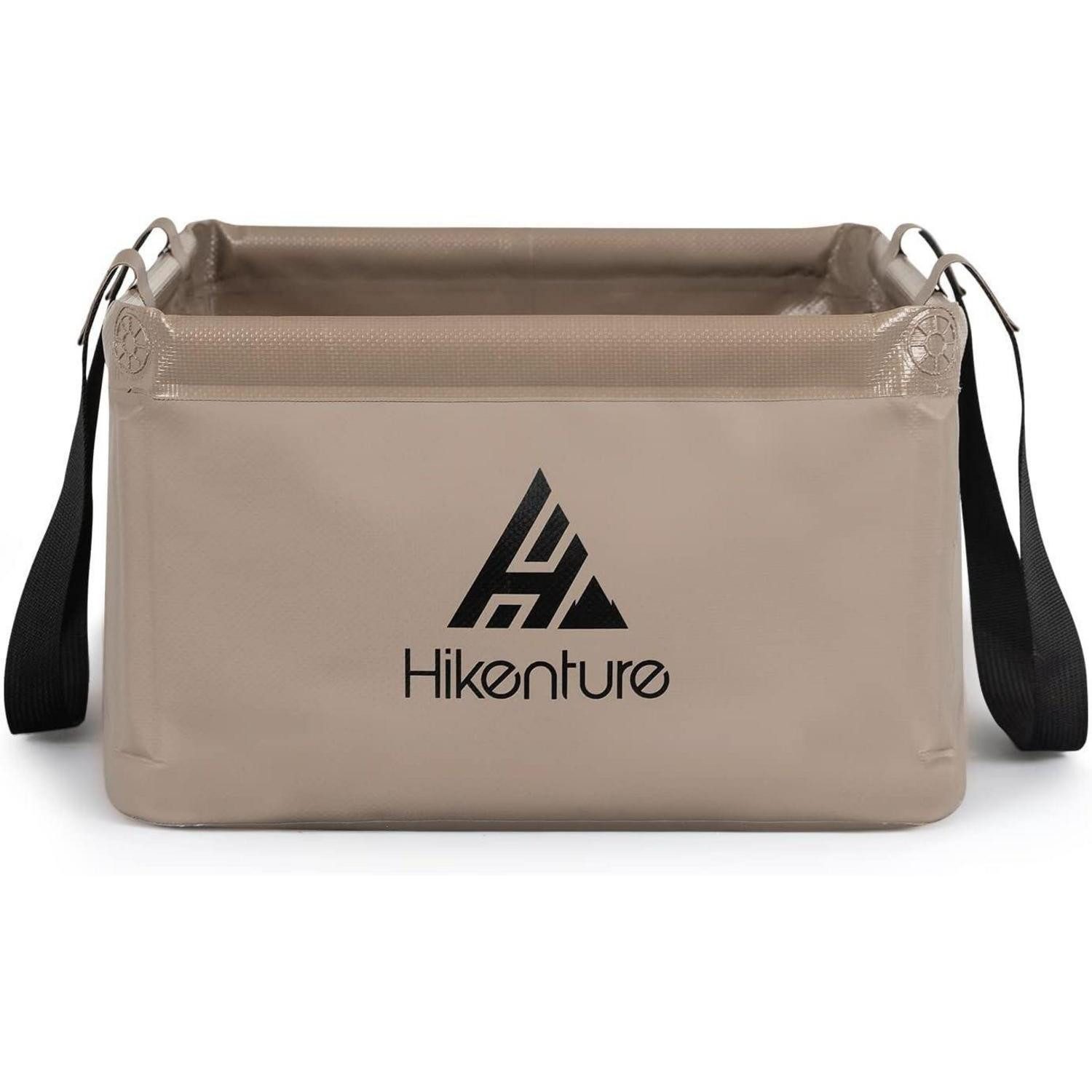 LuxusKollektion Schüssel Faltschüssel Faltbarer Eimer 20L Camping khaki Eckig-khaki 20L