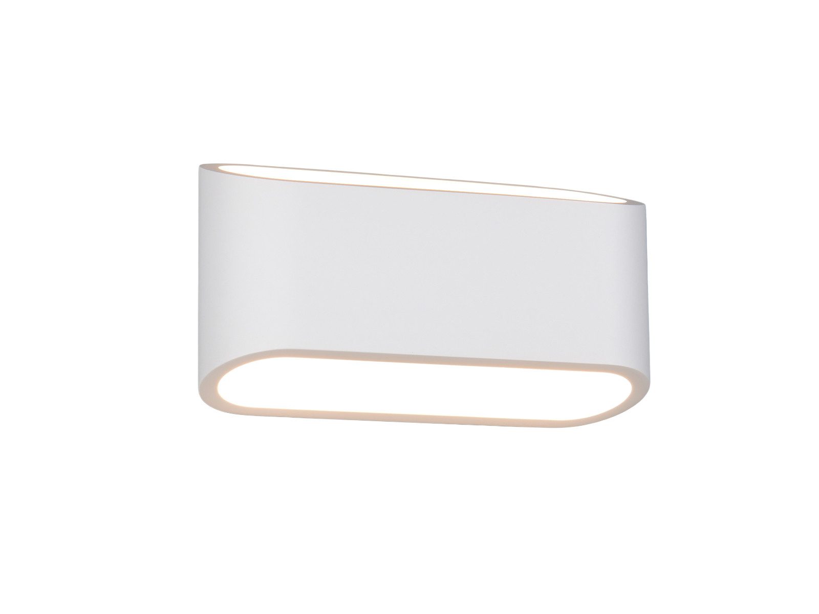 TRIO Leuchten LED Wandleuchte aus Gips, bemalbar, Breite 23cm, Dimmfunktion, LED wechselbar, Warmweiß, Up and Down Innen Wandbeleuchtung indirekt inkl. Leuchtmittel