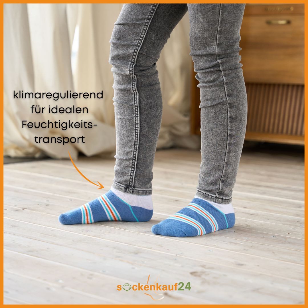 sockenkauf24 Sneakersocken 10 Paar Kinder Sneaker Socken Jungen & Mädchen Baumwolle Kindersocken (56568, 23-26) WP – Bild 5 von 5