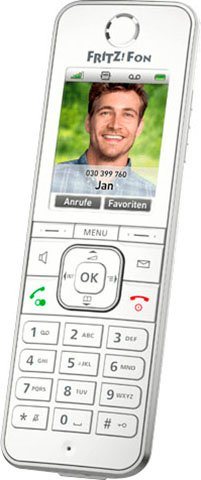 AVM FRITZ!Fon C6 Mobilteil Schnurloses DECT-Telefon, Helligkeits-,  Näherungs- und Bewegungssensor