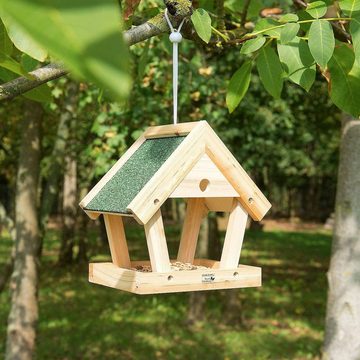 Royal Gardineer Vogelhaus Bausatz für Vogel-Futterhaus Echtholz zum Aufhängen 13-tlg Vogelhaus
