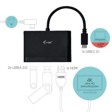I-TEC USB-C Travel Adapter, 1x HDMI, 2x USB 3.0, 1x USB-C PD/Data