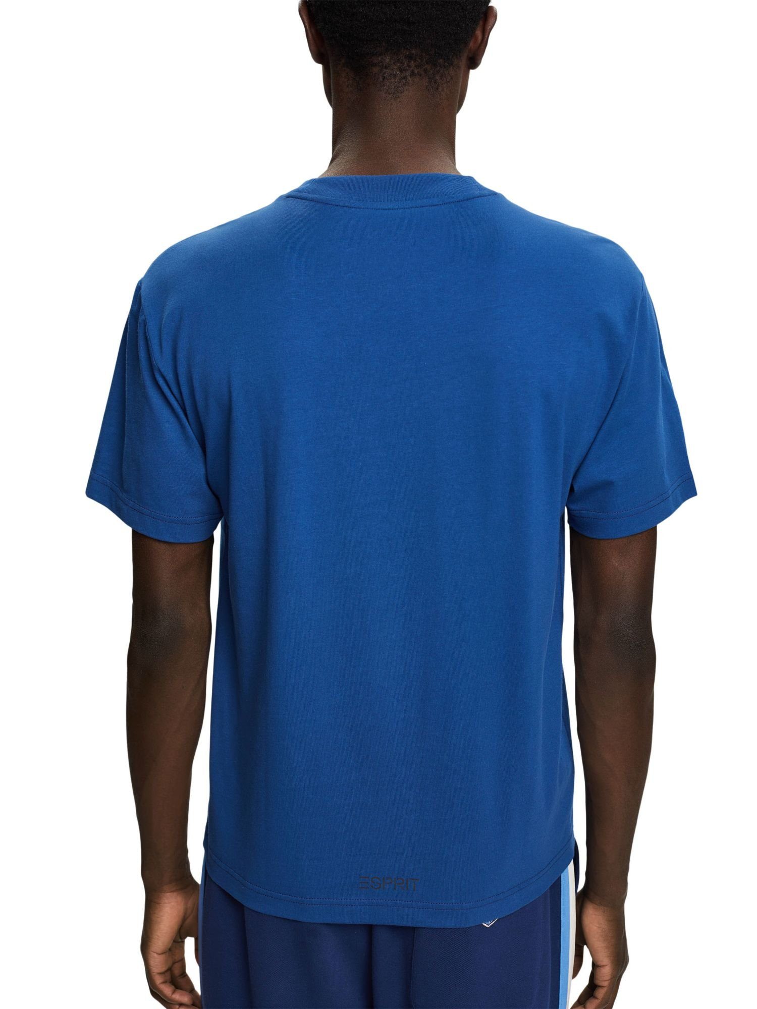 BRIGHT (1-tlg) mit Baumwoll-T-Shirt T-Shirt BLUE Delfinprint Esprit
