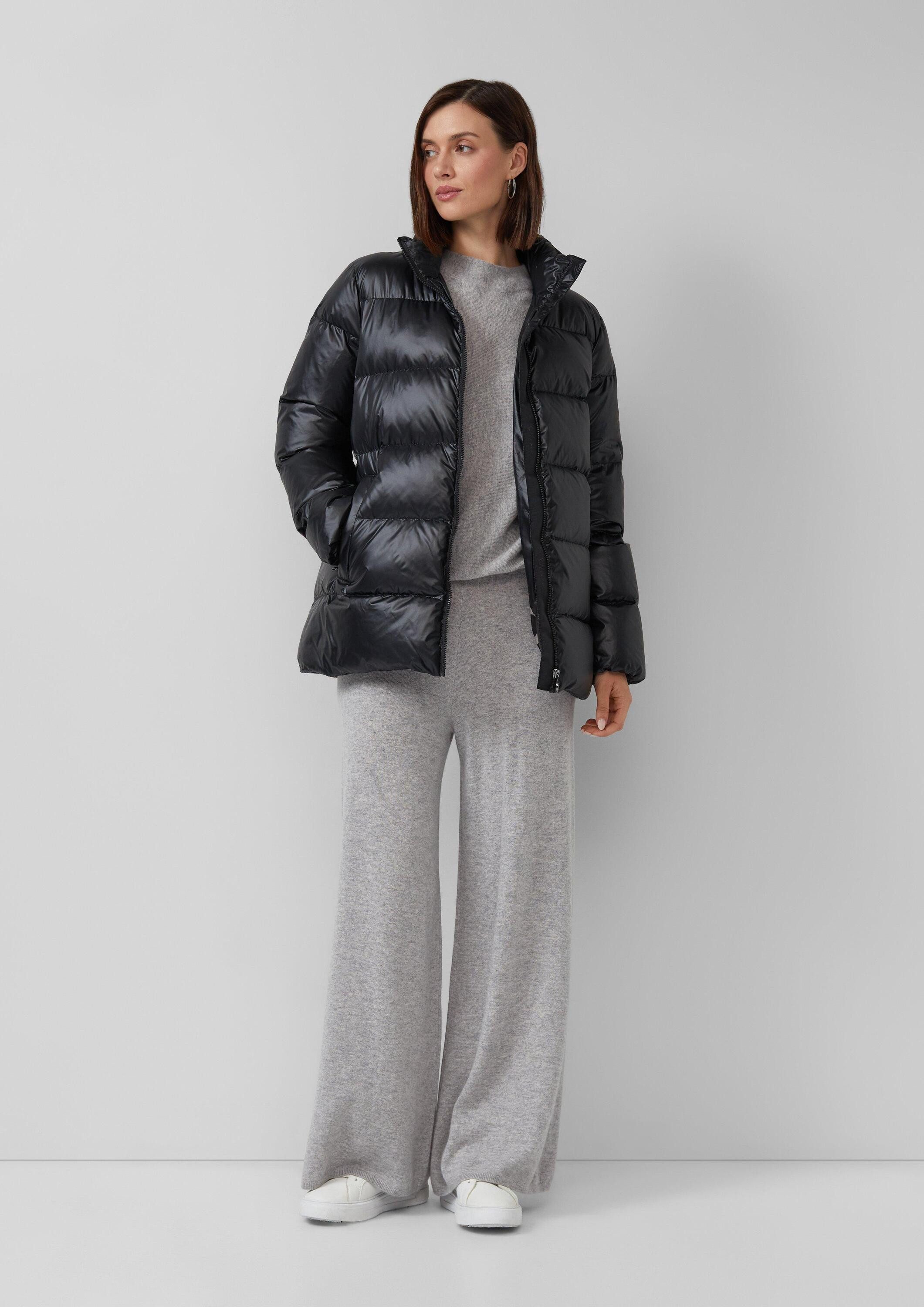 s.Oliver Winterjacke Outdoor-Jacke Steppjacke mit recycelter Daune und Federn