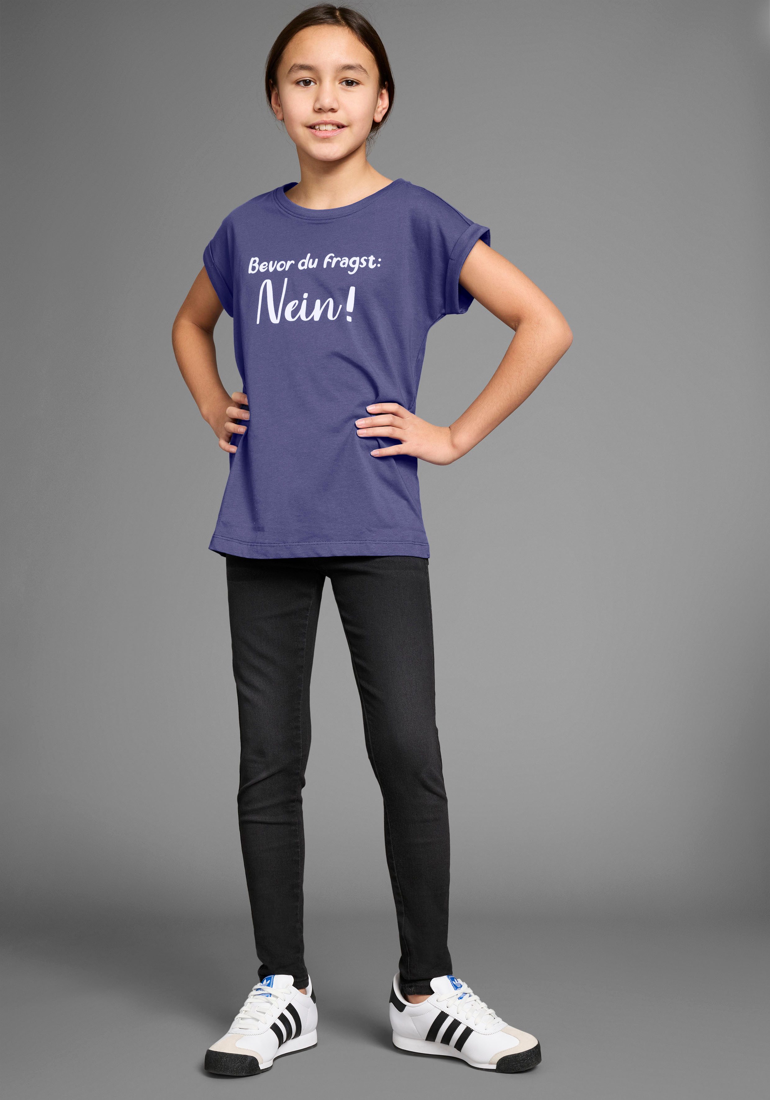 KIDSWORLD T-Shirt Bevor Du fragst: NEIN! Kurzarm, mit Print, Rundhalsausschnitt – Bild 4 von 5
