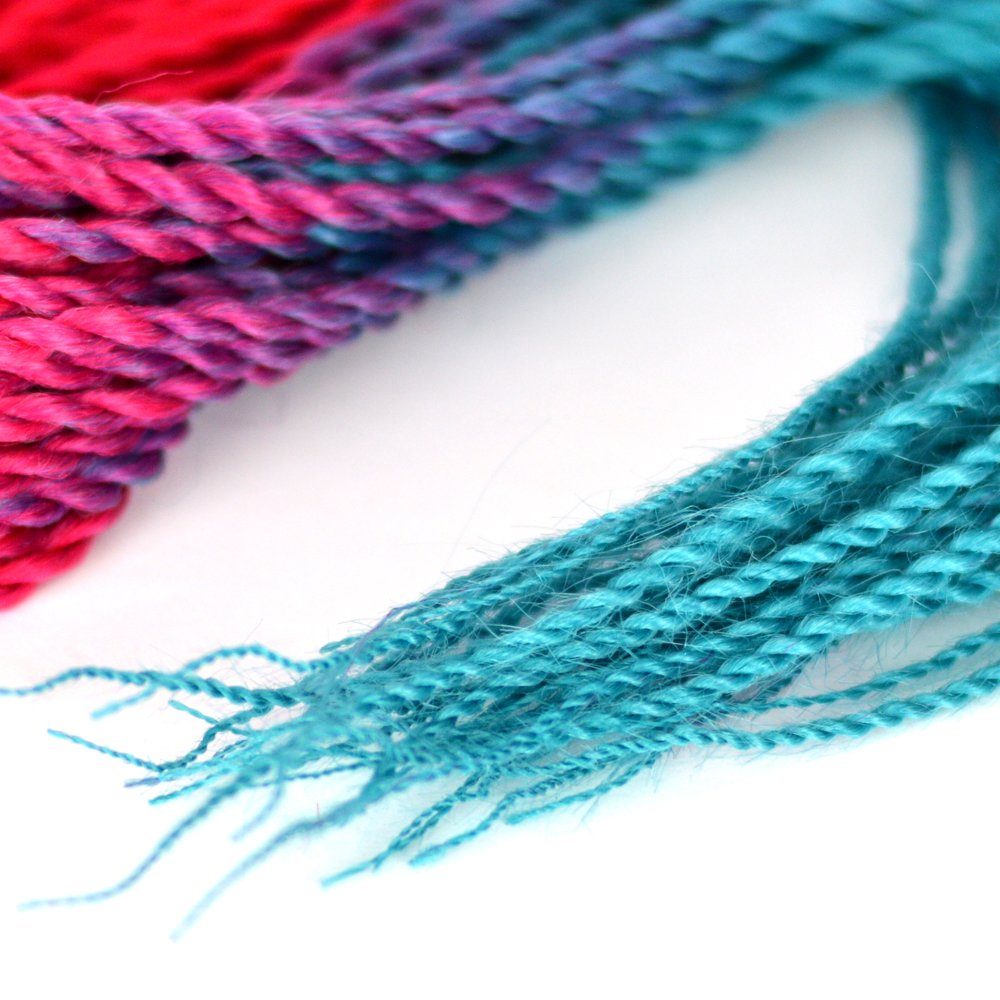 Twist Crochet Braids Zöpfe BRAIDS! 21-SY Senegalese YOUR 3er Ombre MyBraids Pink-Wasserblau Dunkles Kunsthaar-Extension Pack