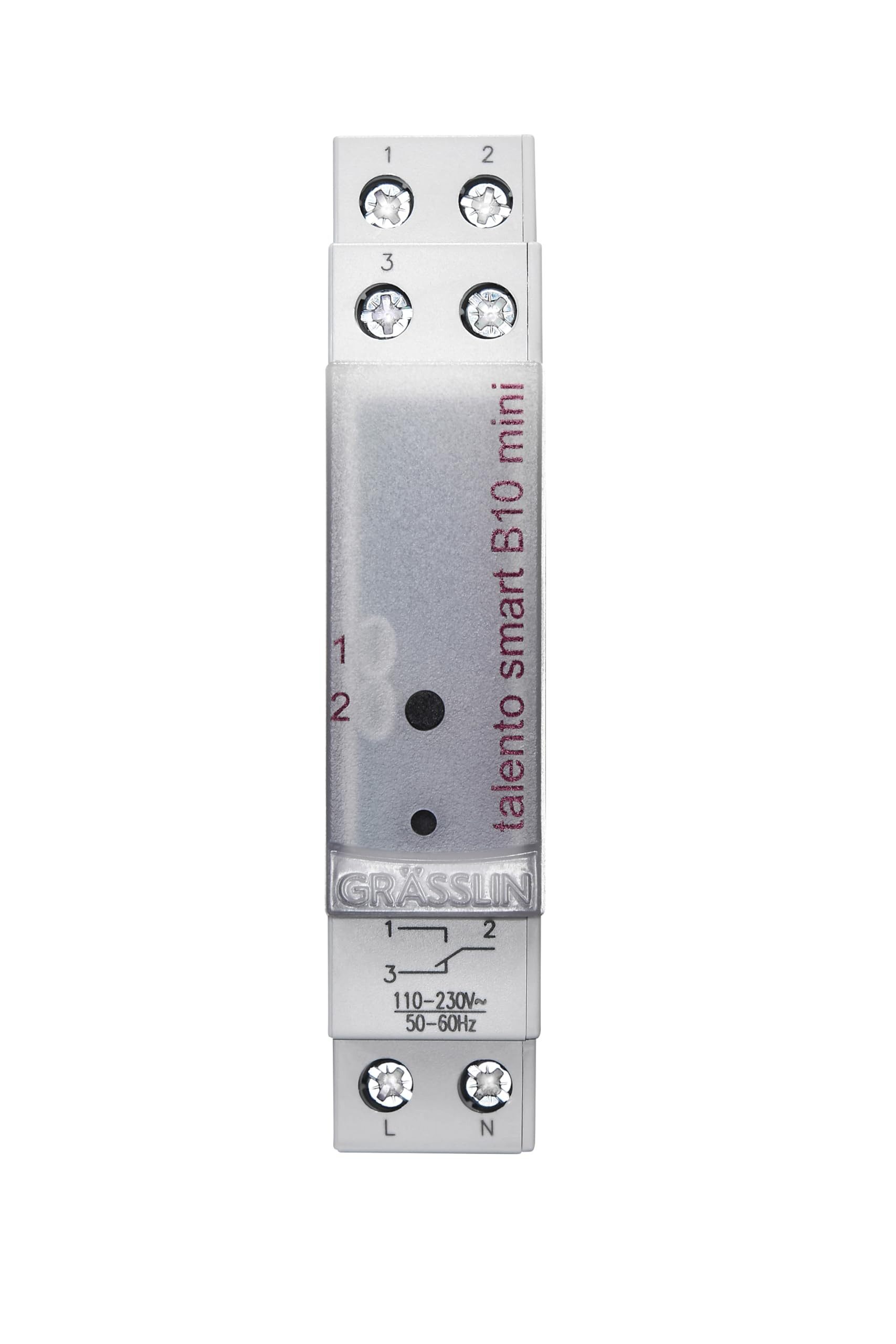 Grässlin Zeitschaltuhr talento smart B10 mini 43.02.0005.1, 1 Kanal, Hutschiene, Bluetooth/App, Wochen-/Jahresprogramm, 16 A