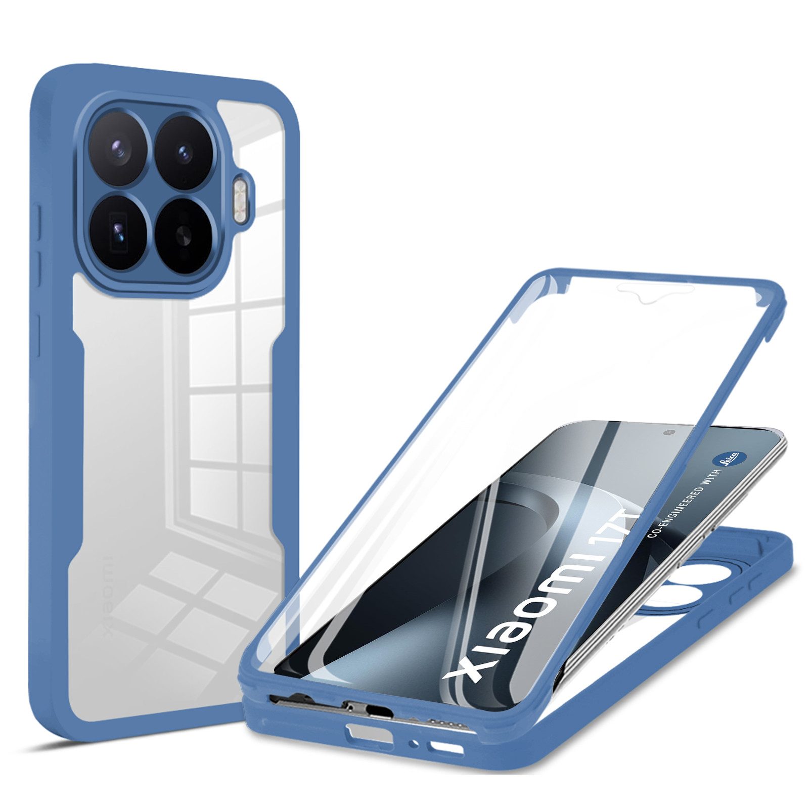 betterfon Handyhülle für Xiaomi 17T - 360° Hülle mit Integriertem Displayschutz, Vollschutz Case mit integriertem Displayschutz und klarer Sicht