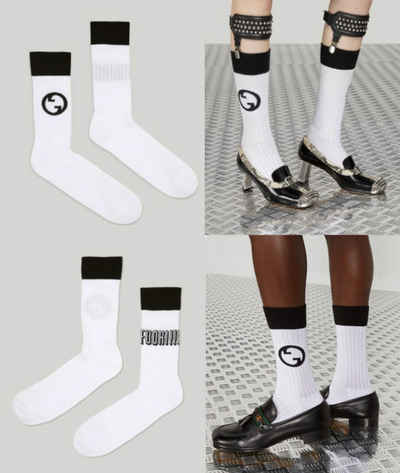 GUCCI Tennissocken GUCCI WHITE Fuori!!! Tennis Socks Sneakers Шкарпетки Nod to the LGBTQ Bri