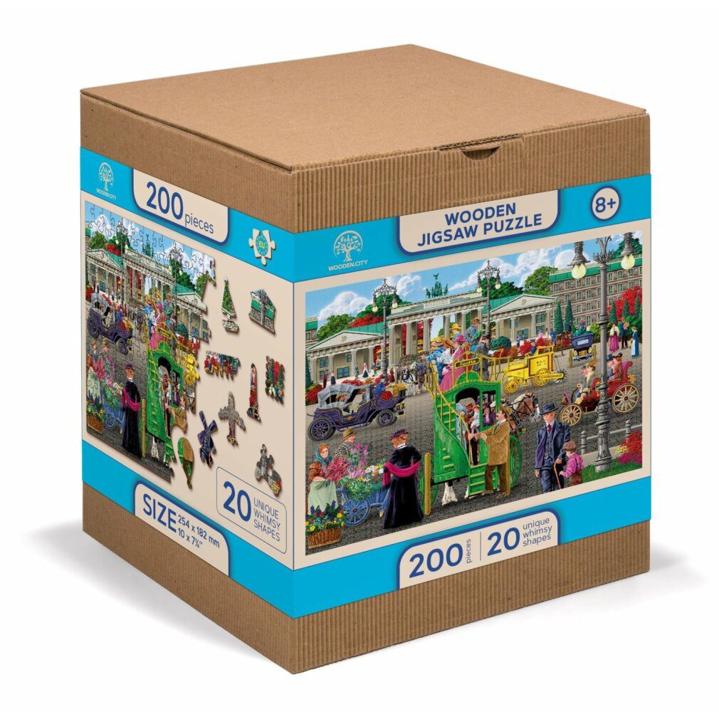 Wooden City Puzzle Holzpuzzle Pariser Platz in Berlin 2in1, 200 Teile ECO, Puzzleteile
