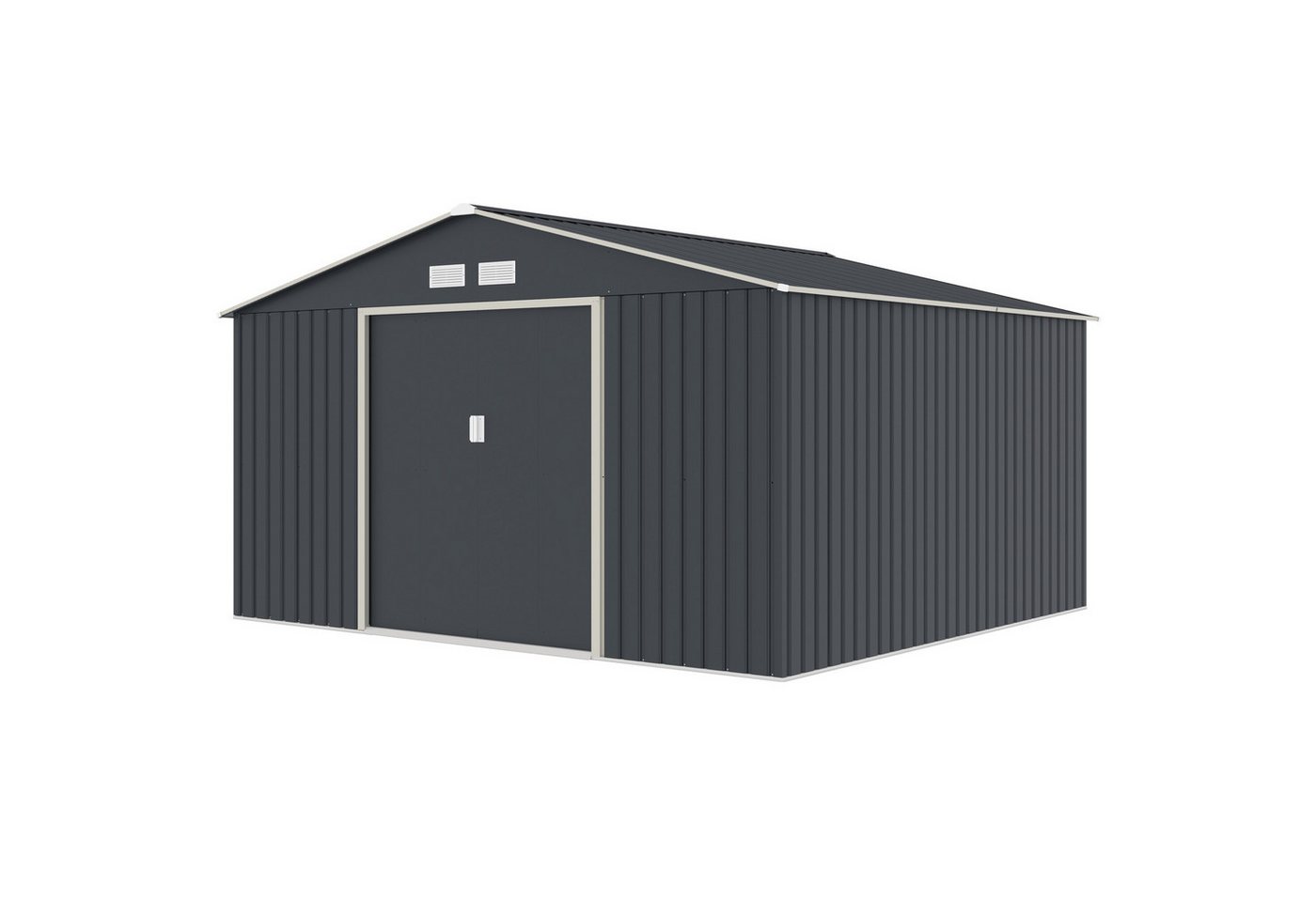 HATTORO Gartenhaus, BxT: 341x322 cm, Gerätehaus, Geräteschuppen, Garten Schuppern, Grau, Anthrazit