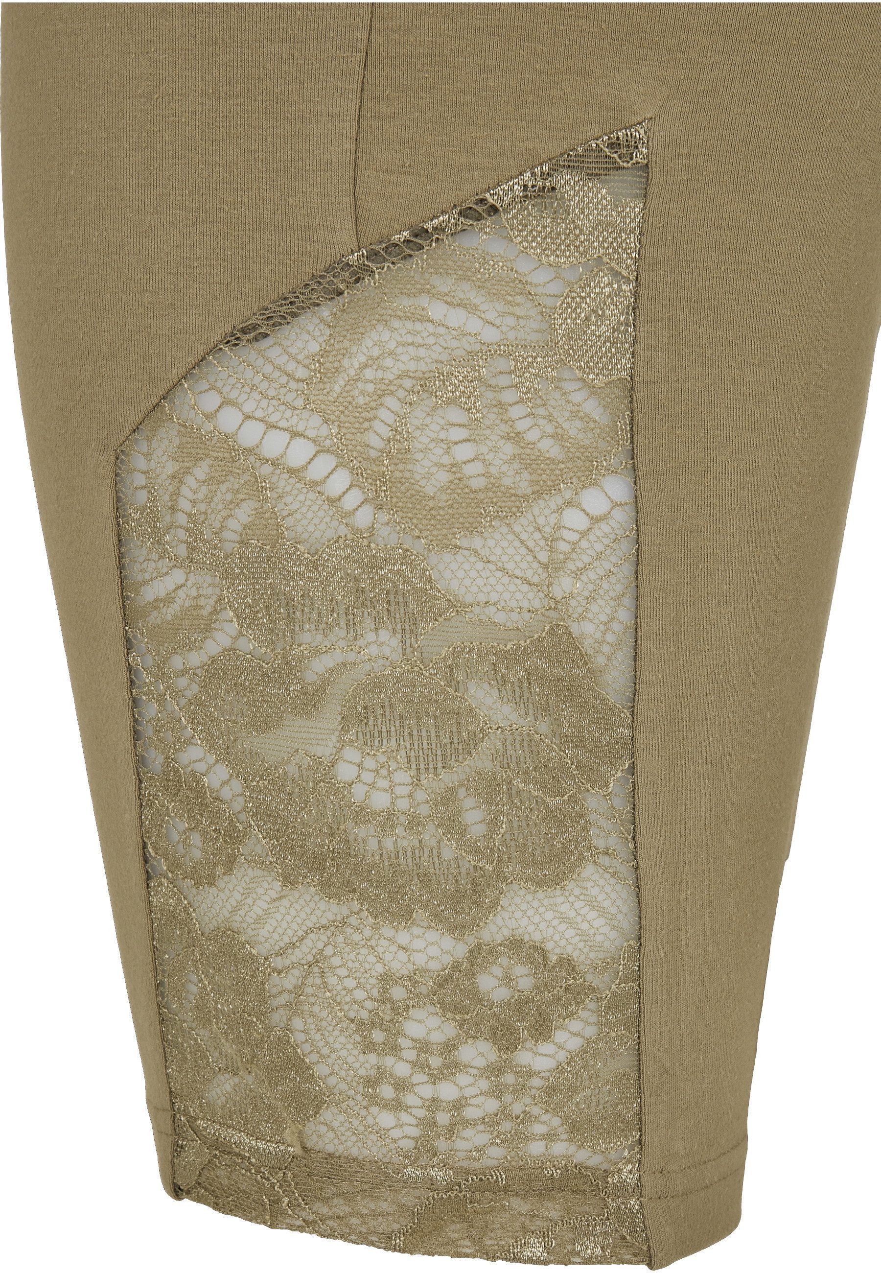 URBAN CLASSICS Fahrradhose Urban Classics Damen Ladies High Waist Lace Inset Cycle Shorts (1-tlg)