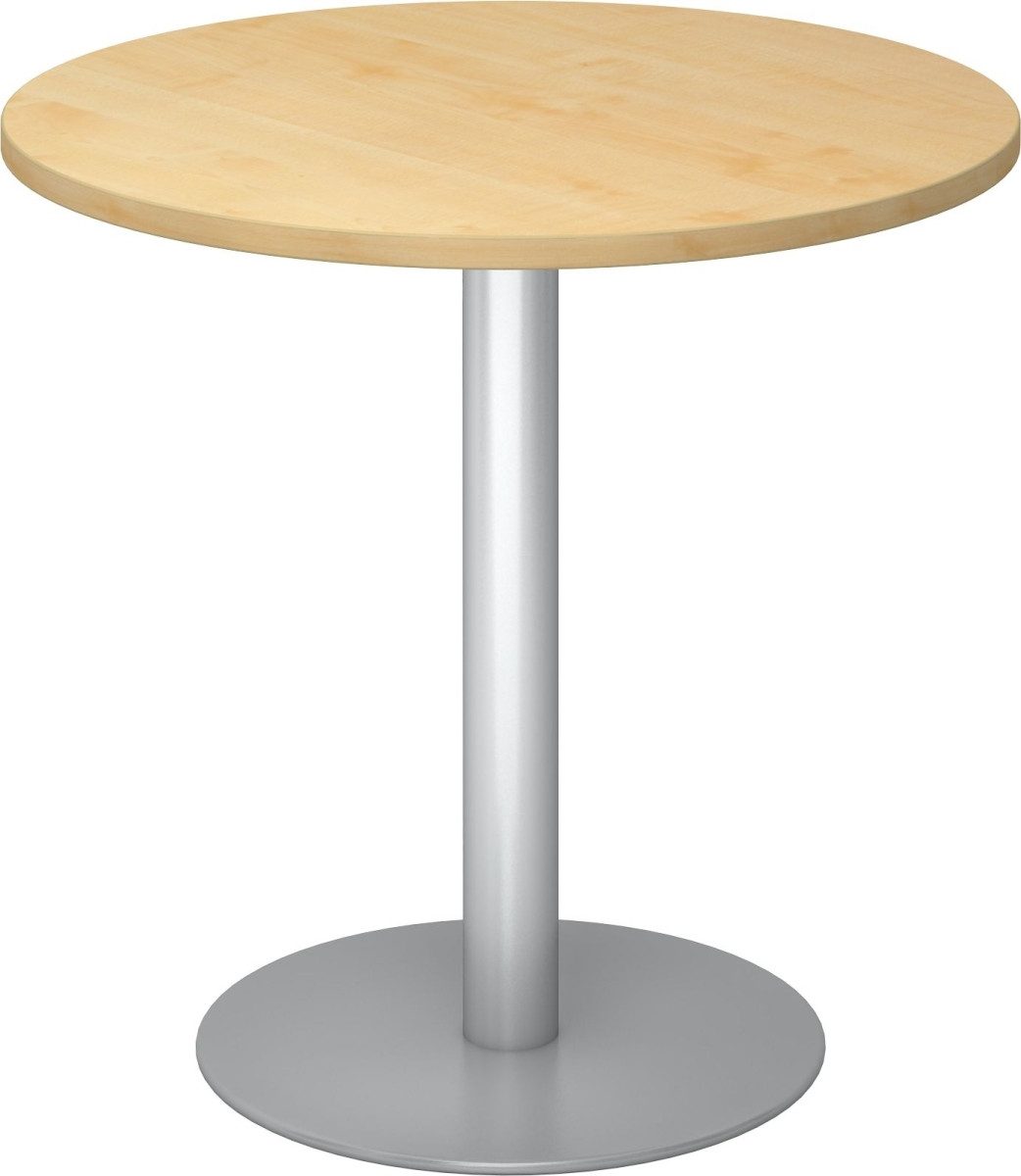 Konferenztisch Besprechungstisch 80cm Ahorn/silber