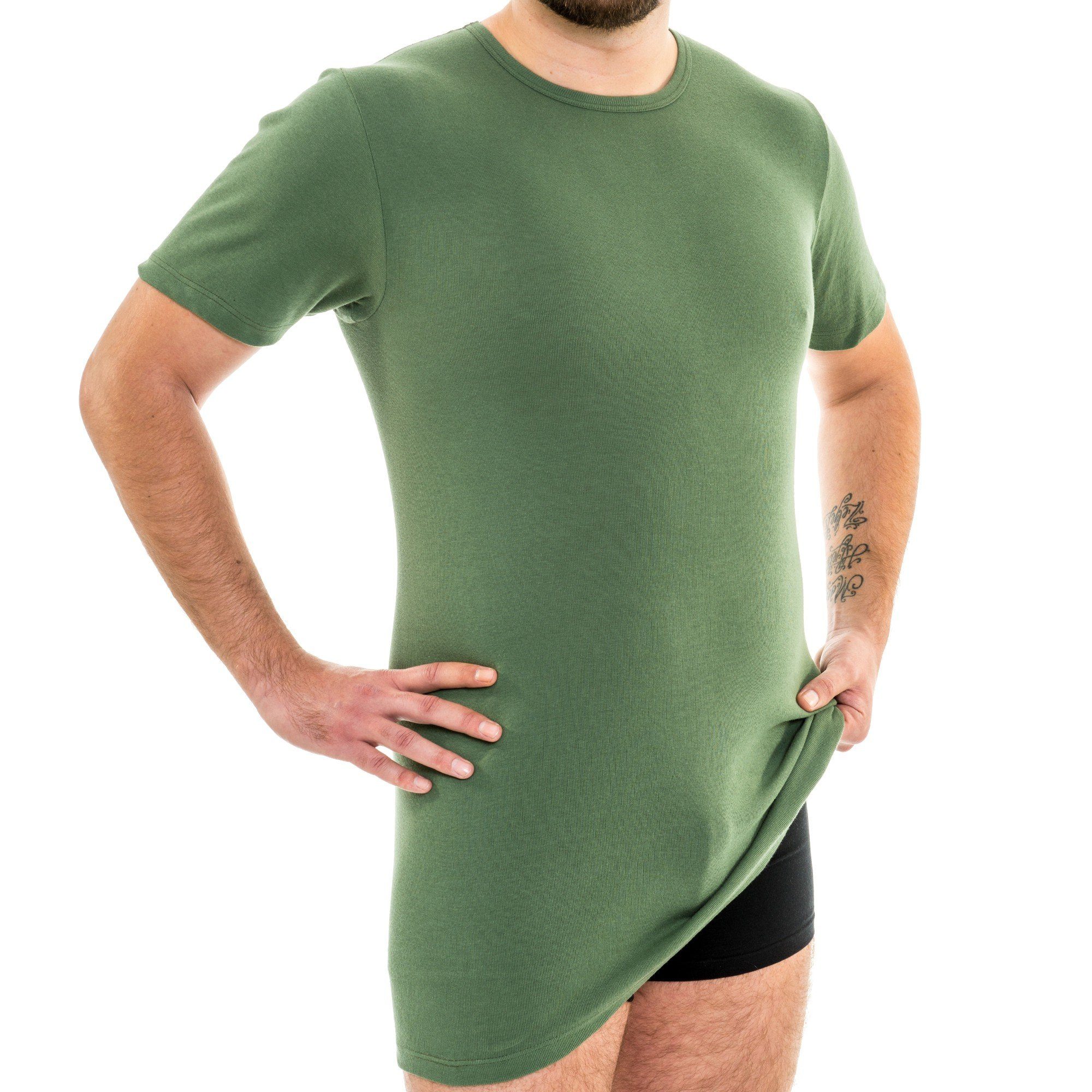 HERMKO Unterziehshirt 3847 Herren extralanges kurzarm günstig online kaufen
