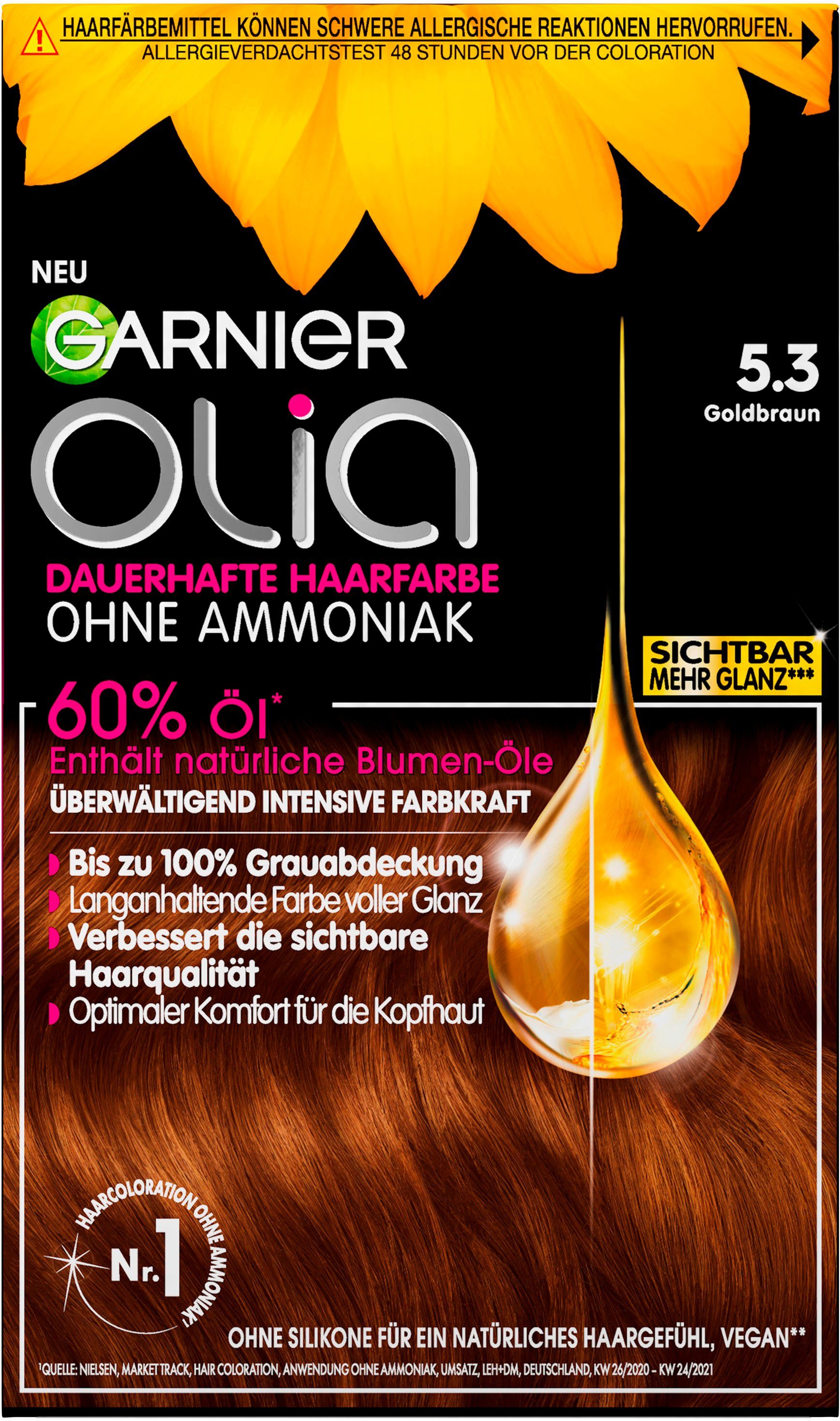 Olia Coloration dauerhafte 3-tlg., Garnier Set, GARNIER Haarfarbe, Ölbasis
