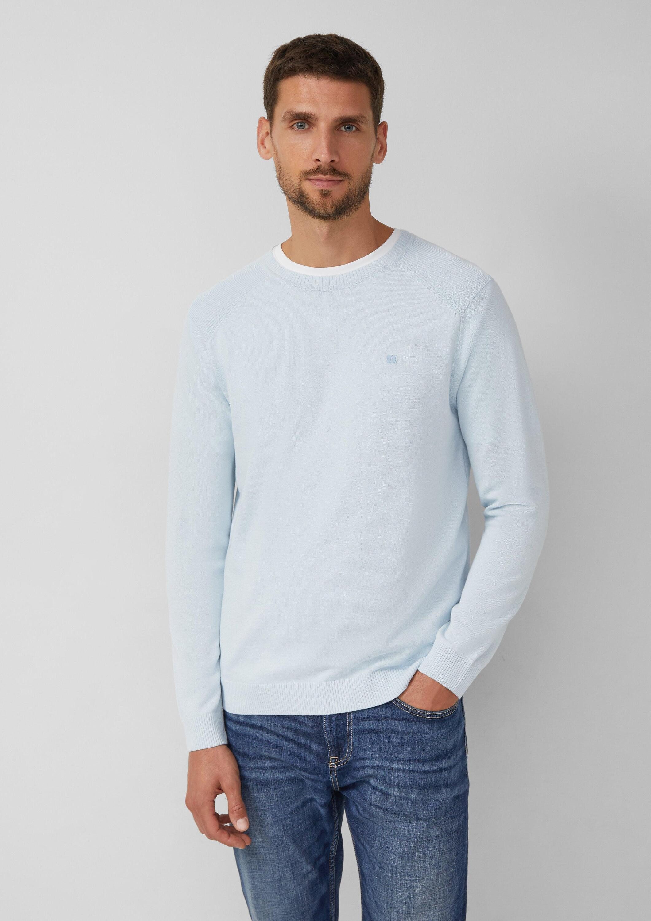 s.Oliver Longpullover Strickpullover Pullover aus Moulinéstrick günstig online kaufen