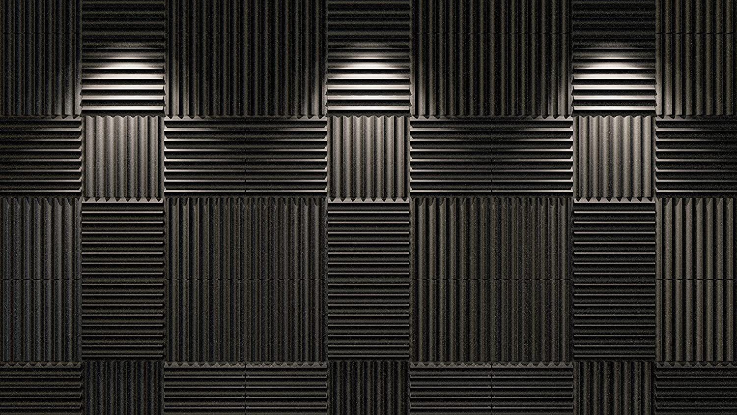 sunnypillow Akustikplatte Akustikschaumstoff Schalldämmmatten zur effektiven Akustik, 24 Stück, 30x30x2.5cm