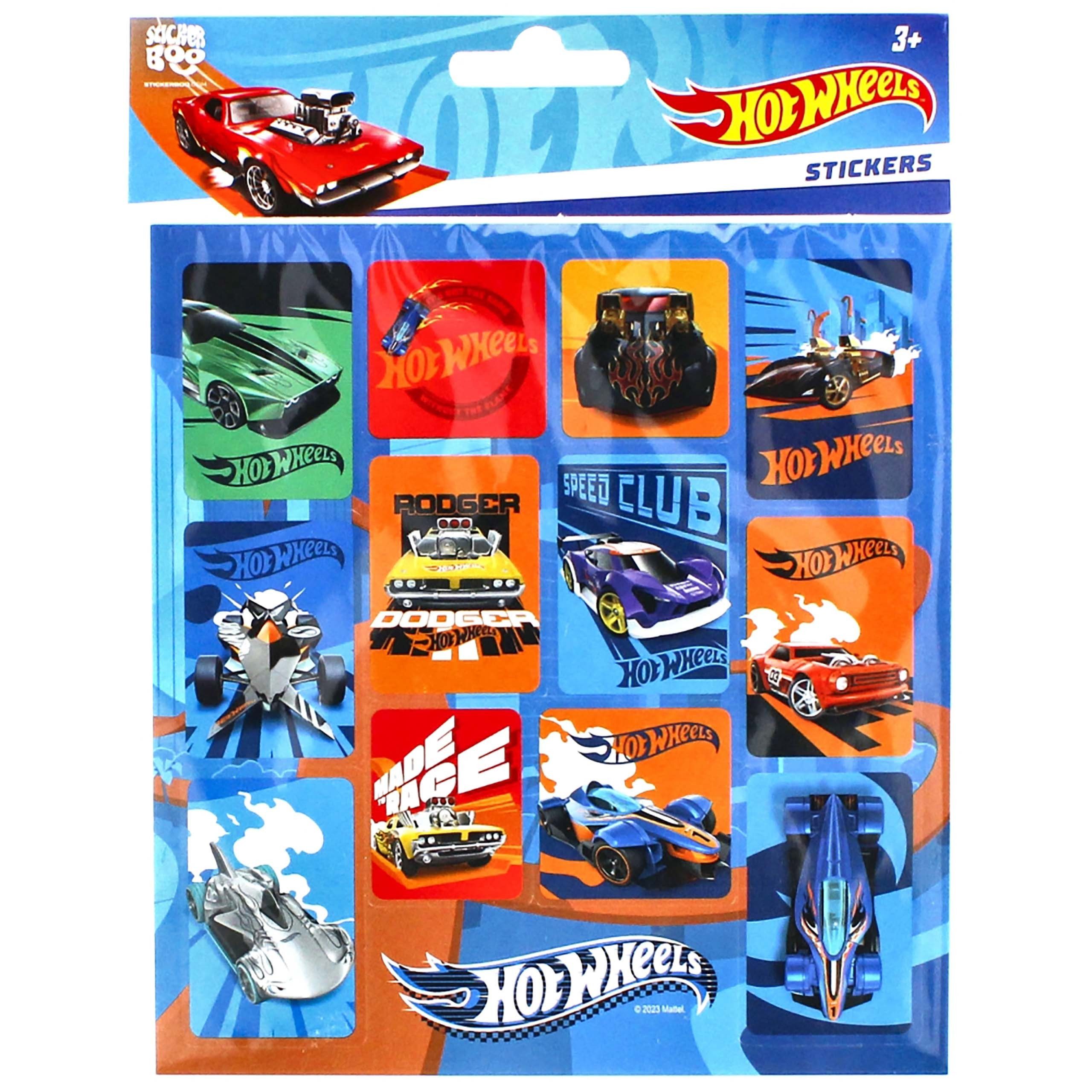 Sarcia.eu Stickerbuch Hot Wheels Aufkleber-Set für Kinder, 3 Blisterpackungen