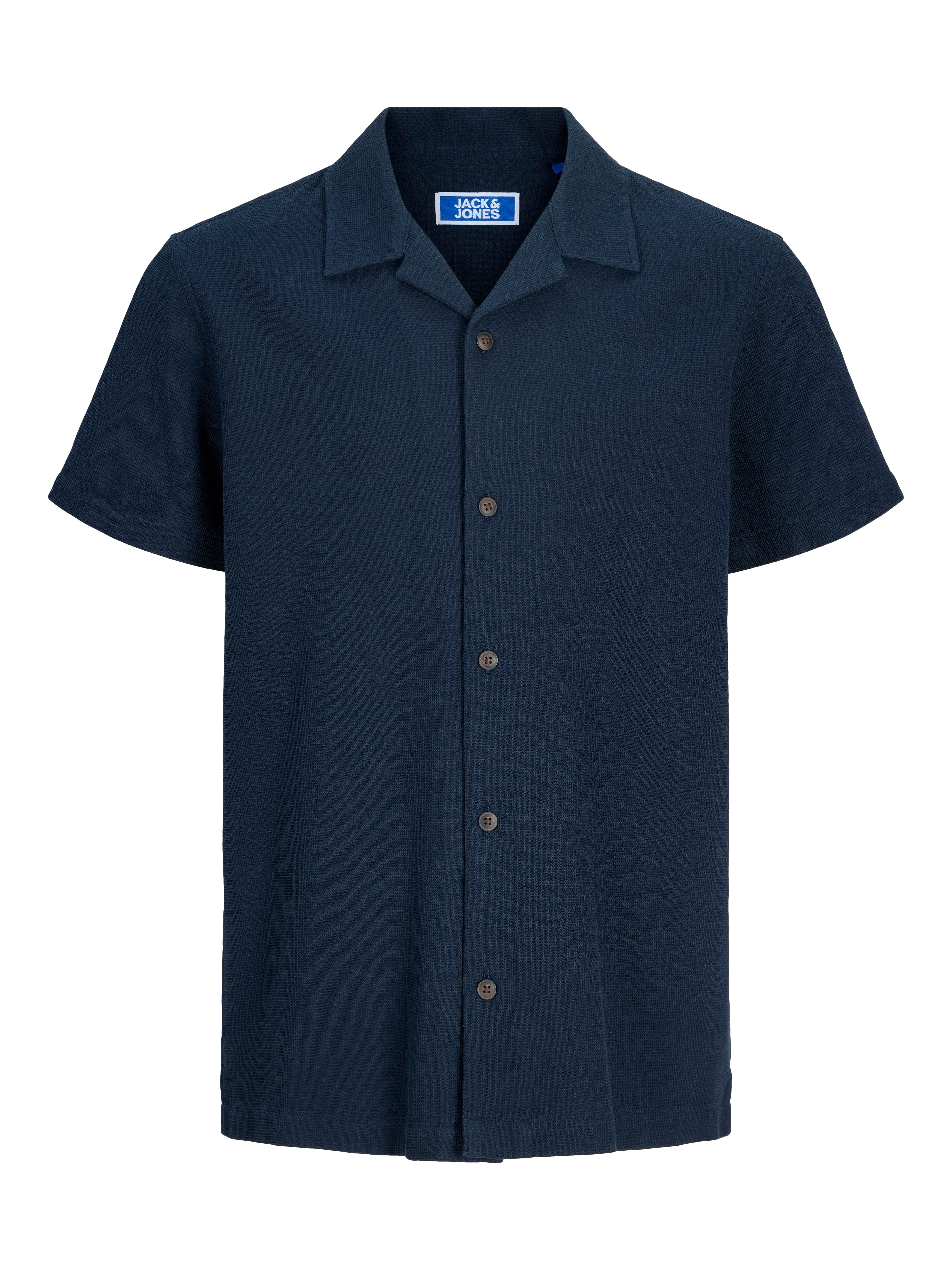 Jack & Jones Junior Kurzarmhemd JJGLOBAL WAFFLE RESORT SHIRT SS JNR Baumwolle, locker geschnitten – Bild 5 von 5
