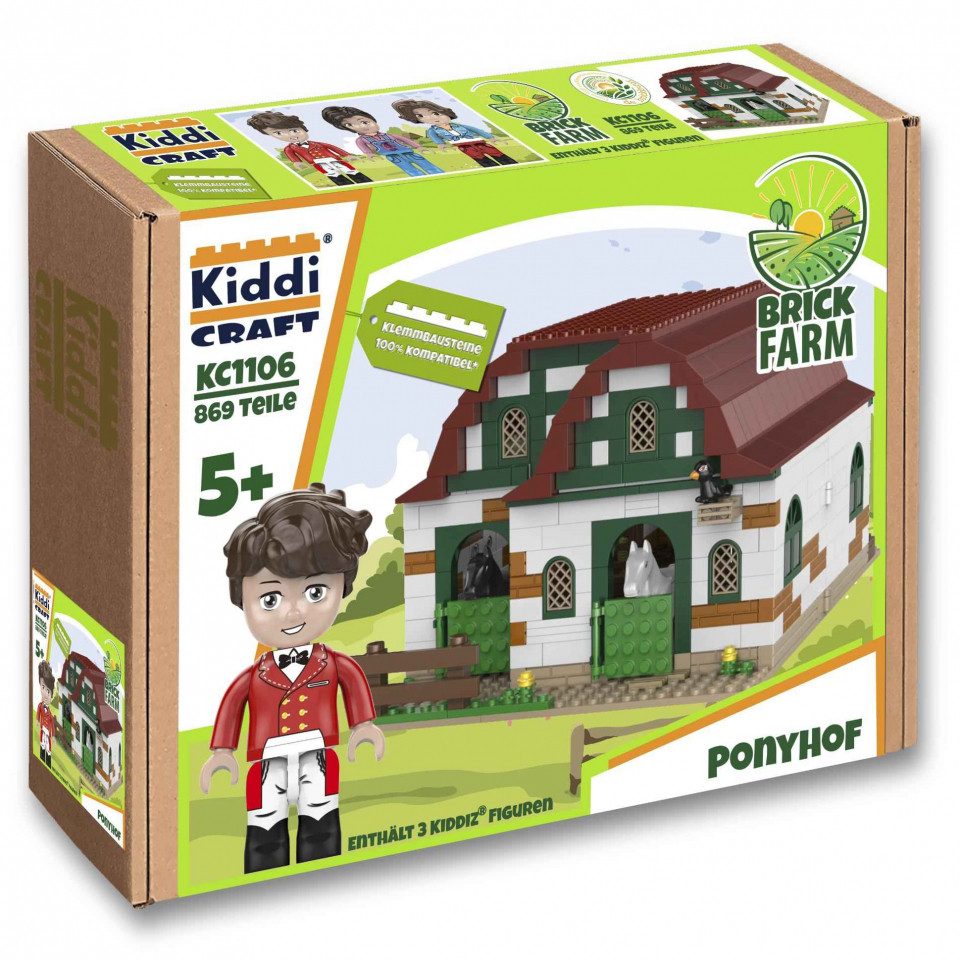 Kiddicraft Spiel, Brickfarm - Ponyhof - deutsch