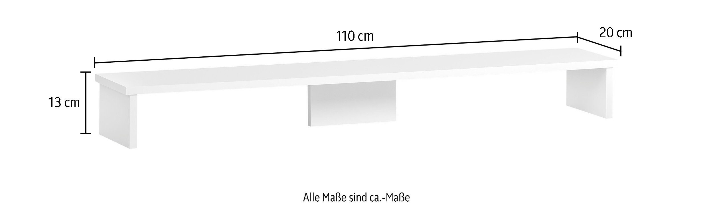 Schildmeyer Schreibtischaufsatz Baku, Bildschirmaufsatz, Breite 110 cm, Mad günstig online kaufen
