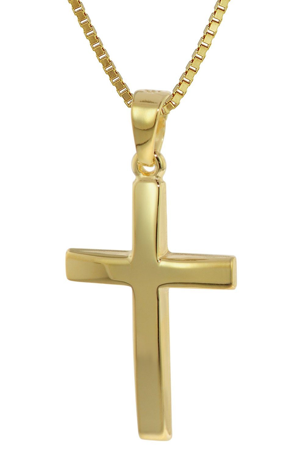 trendor Kette mit Anhänger Kreuz Anhänger Gold 333 (8 Karat) mit goldplatti günstig online kaufen