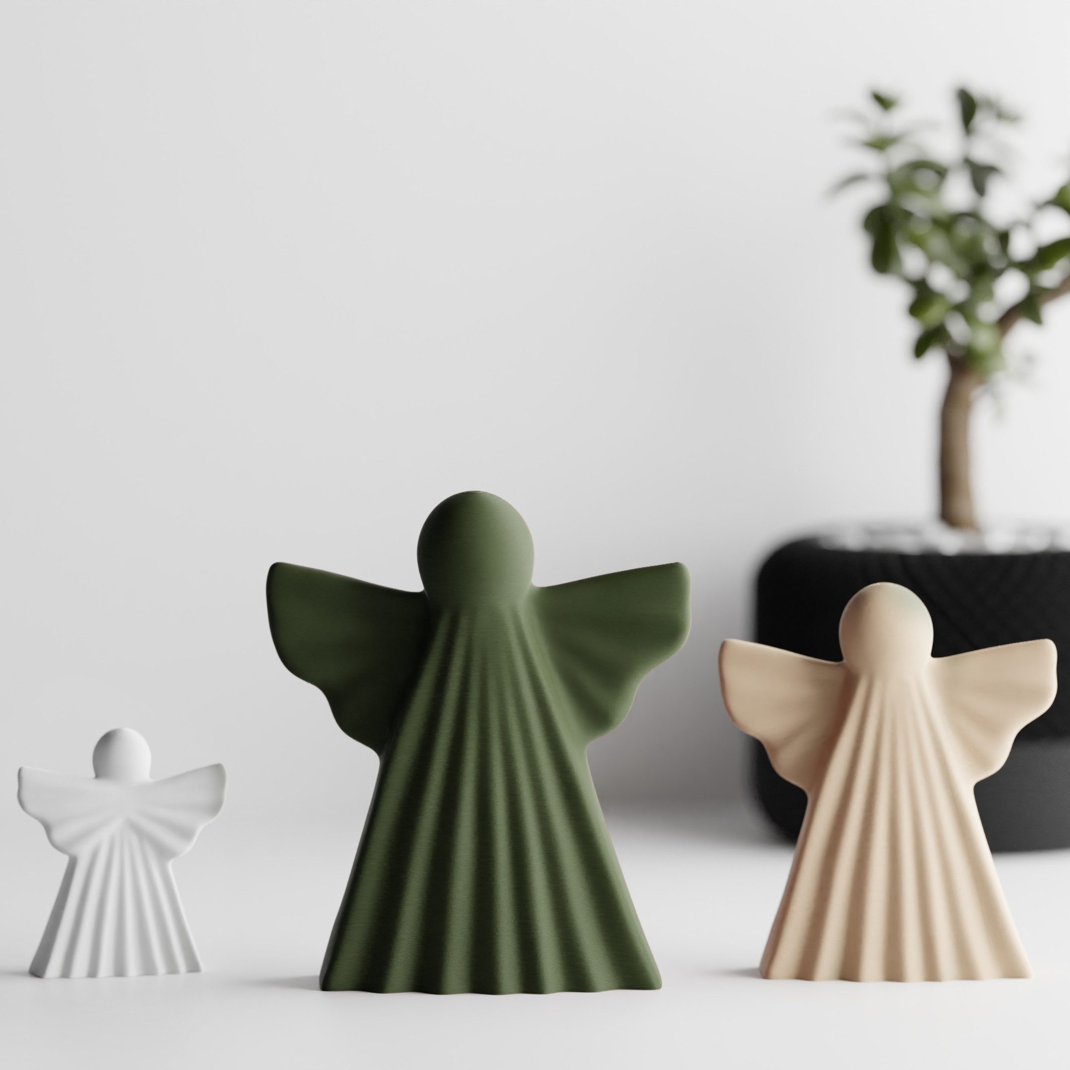 Shapes - Decorations Engelfigur Deko Engel 3er Set – moderne Weihnachtsdekoration (Spar-Set, 3er-Set), Weihnachten