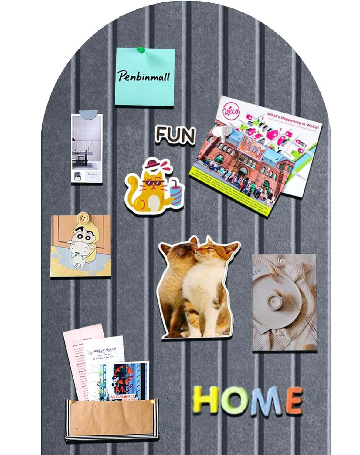 Coonoor Pinnwand Runde Ränder korkwand aus Filz,korkplatte große Pinnwand günstig online kaufen