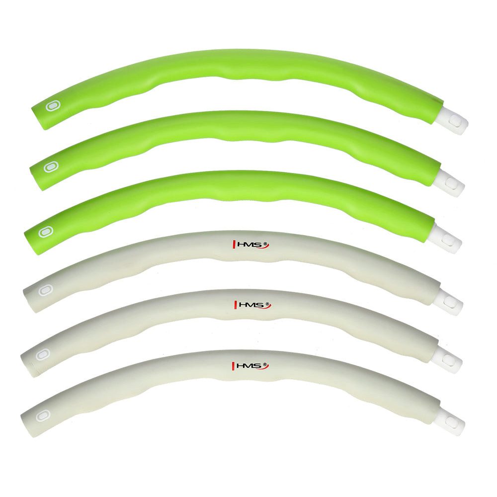 HMS Hula-Hoop-Reifen Fitnessreifen Massagereifen Bauchtrainer (Spar-Set, 1-tlg., 100 cm zerlegbar), 6 Segmente, Massagenoppen, zerlegbar, 1,5 kg