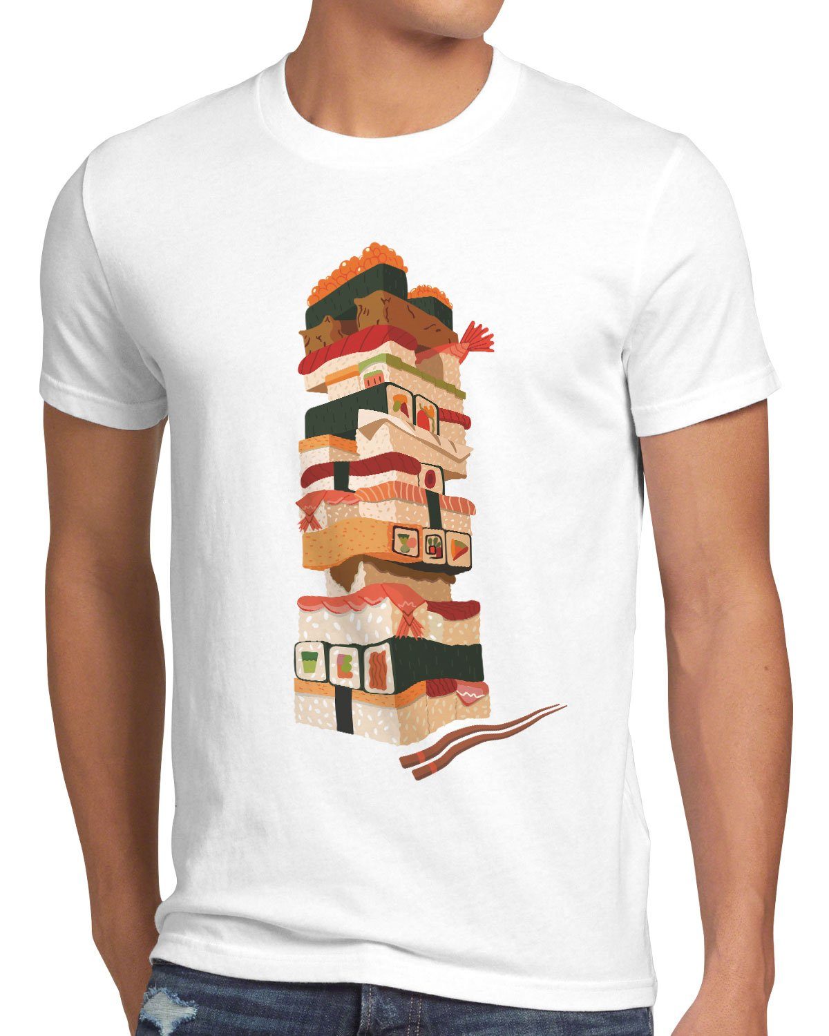 style3 T-Shirt Sushi Tower japan japanisch günstig online kaufen