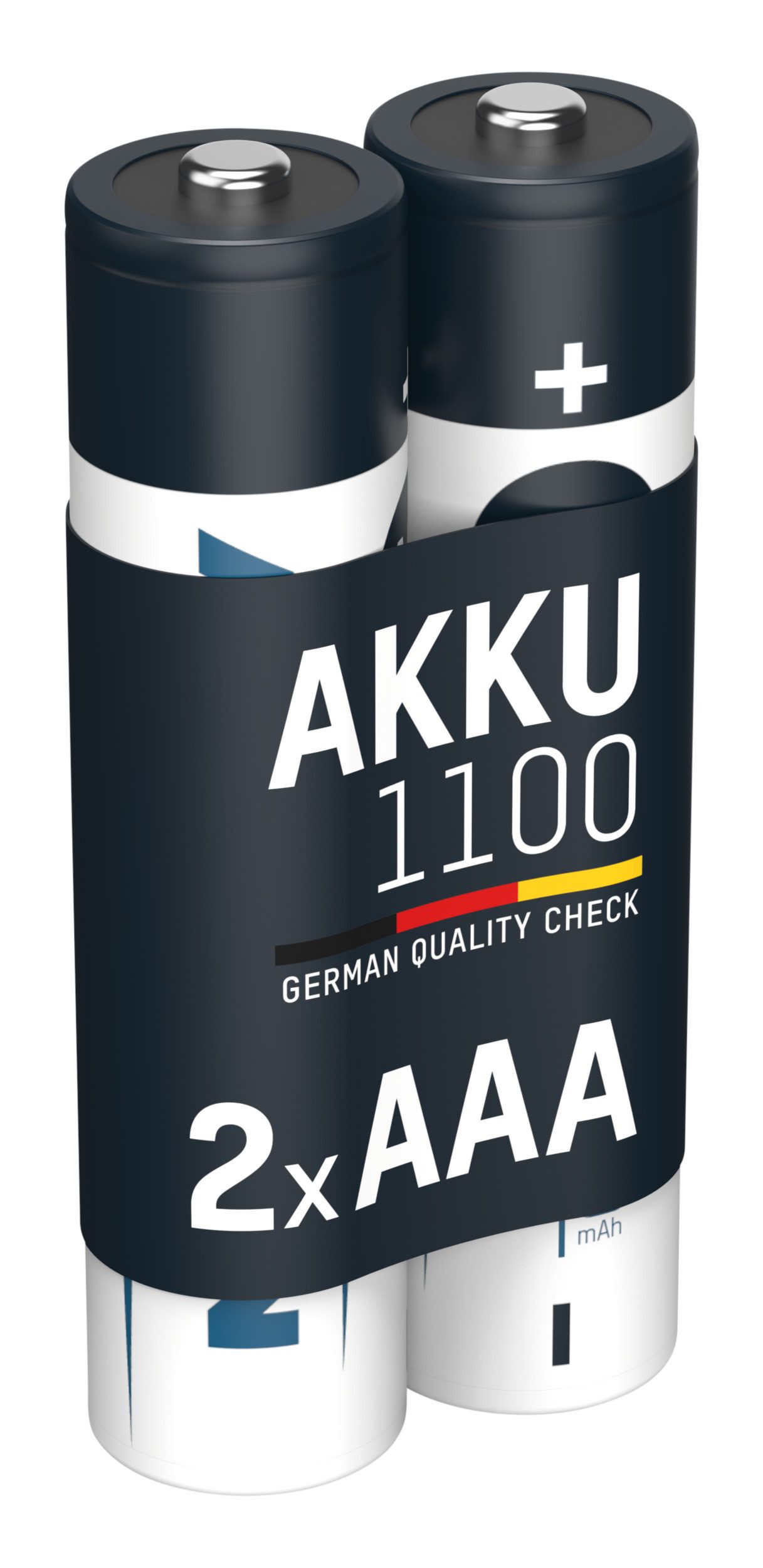 ANSMANN AG Akku Micro AAA, 2 Stück, 1050 mAh 1,2V NI-MH, wiederaufladbar Akku 1100 mAh (1.2 V)