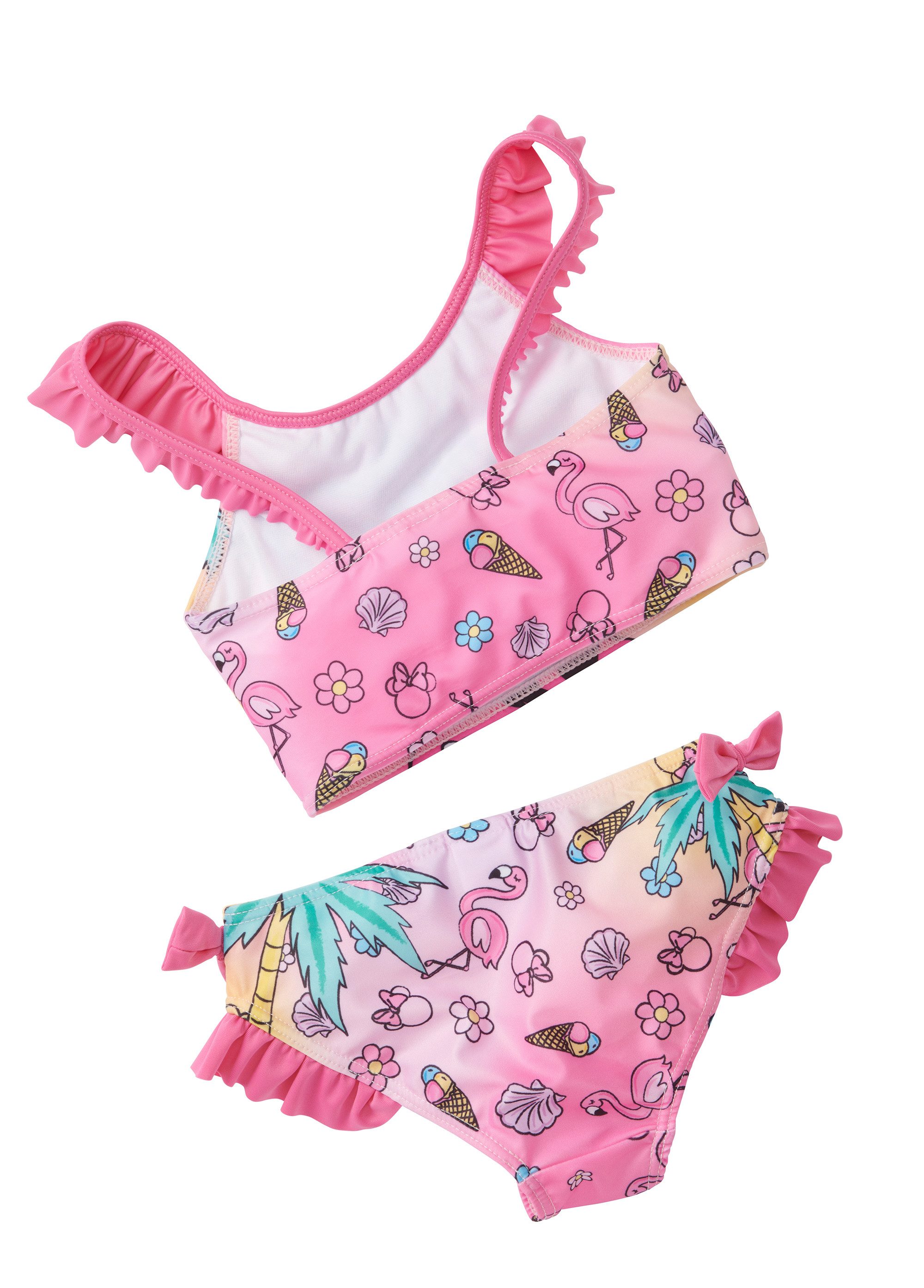 United Labels® Bustier-Bikini Disney - Minnie Mouse mit Rüschen Zweiteiler
