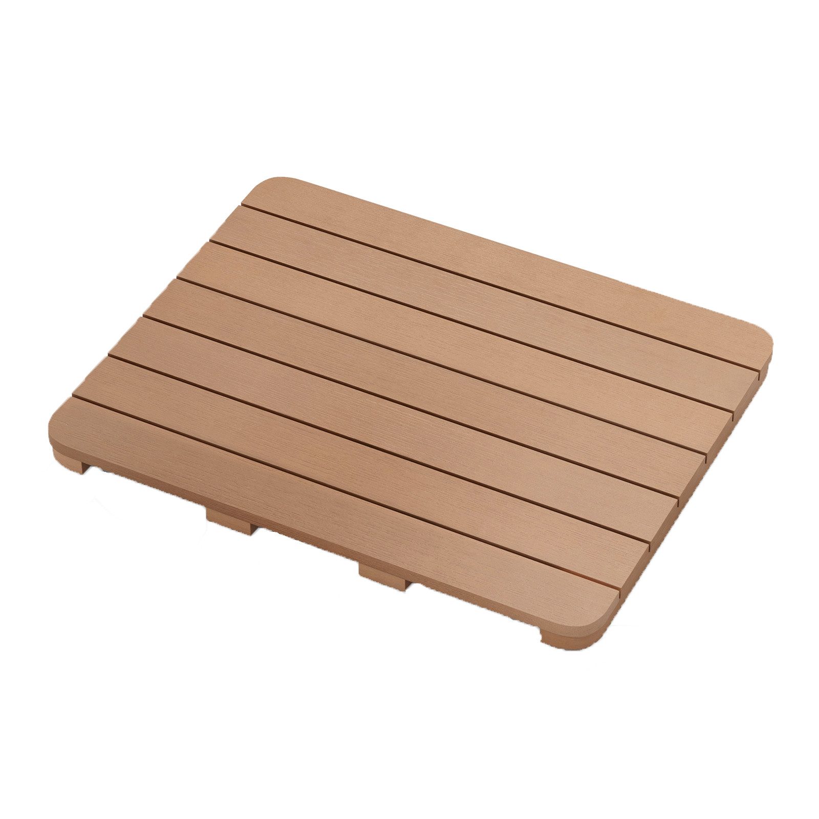 COSTWAY Badematte Saunabodenrost, Lamellendesign, HIPS-Material, rutschfest günstig online kaufen