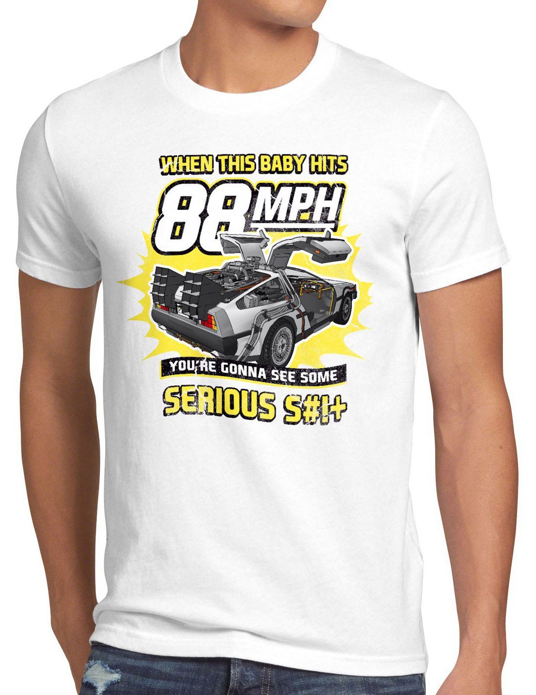 style3 T-Shirt 88mph delorean zukunft delorean zurück in die future back to günstig online kaufen