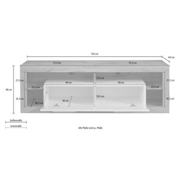 trendteam Lowboard, Lowboard HiFi Fernsehtisch