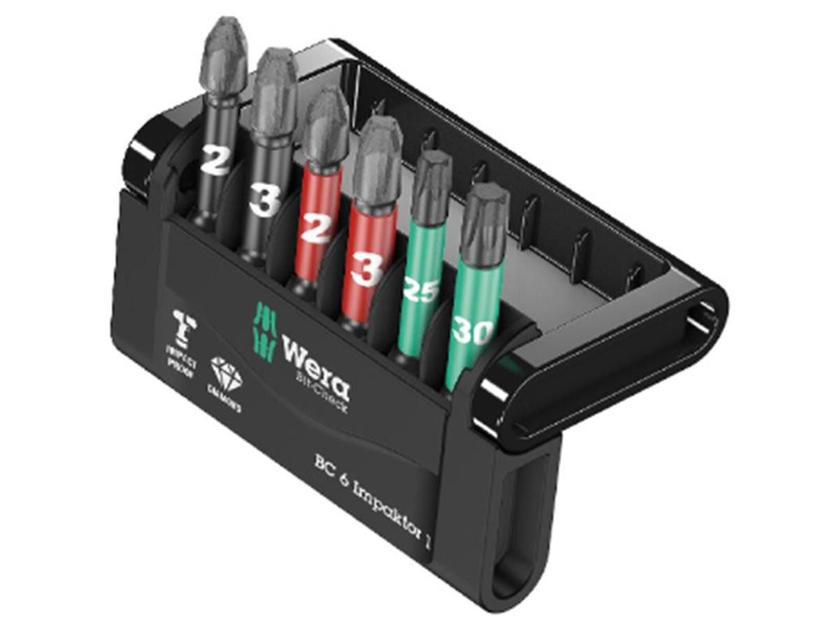 Wera Bit-Set Mini Check Impaktor 4,50 mm, Set, 6-teilig, Impaktor-Technologie, inkl. aufstellbarem Bit-Check