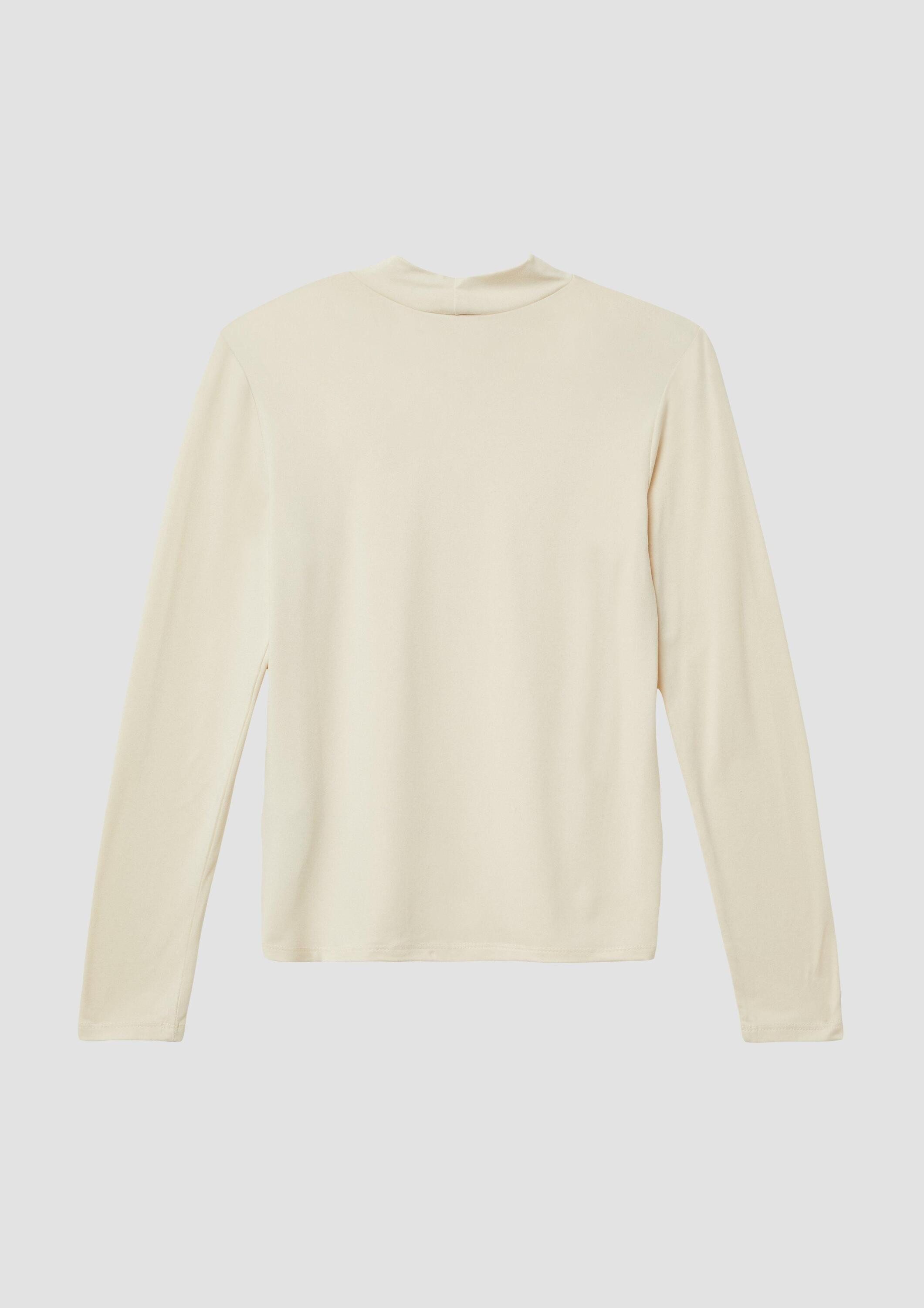 s.Oliver Langarmshirt T-Shirt Longsleeve im Slim Fit mit Stehkragen