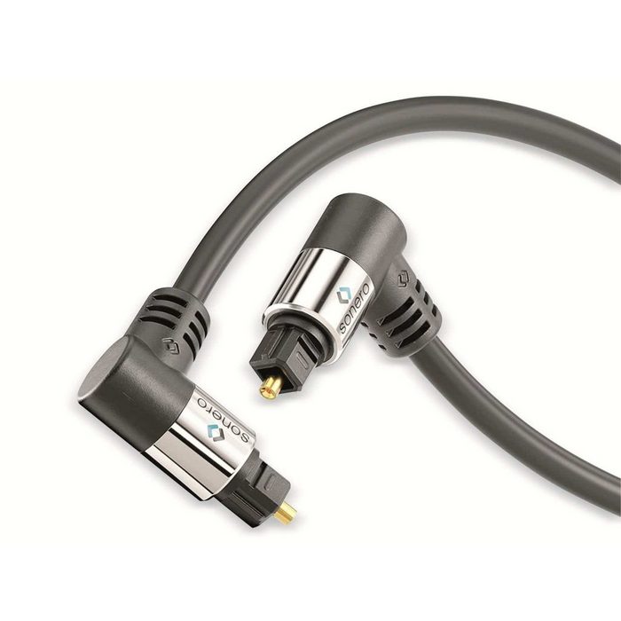 sonero Sonero Lichtleiter-Kabel 1 m schwarz 2x90° Telefonkabel