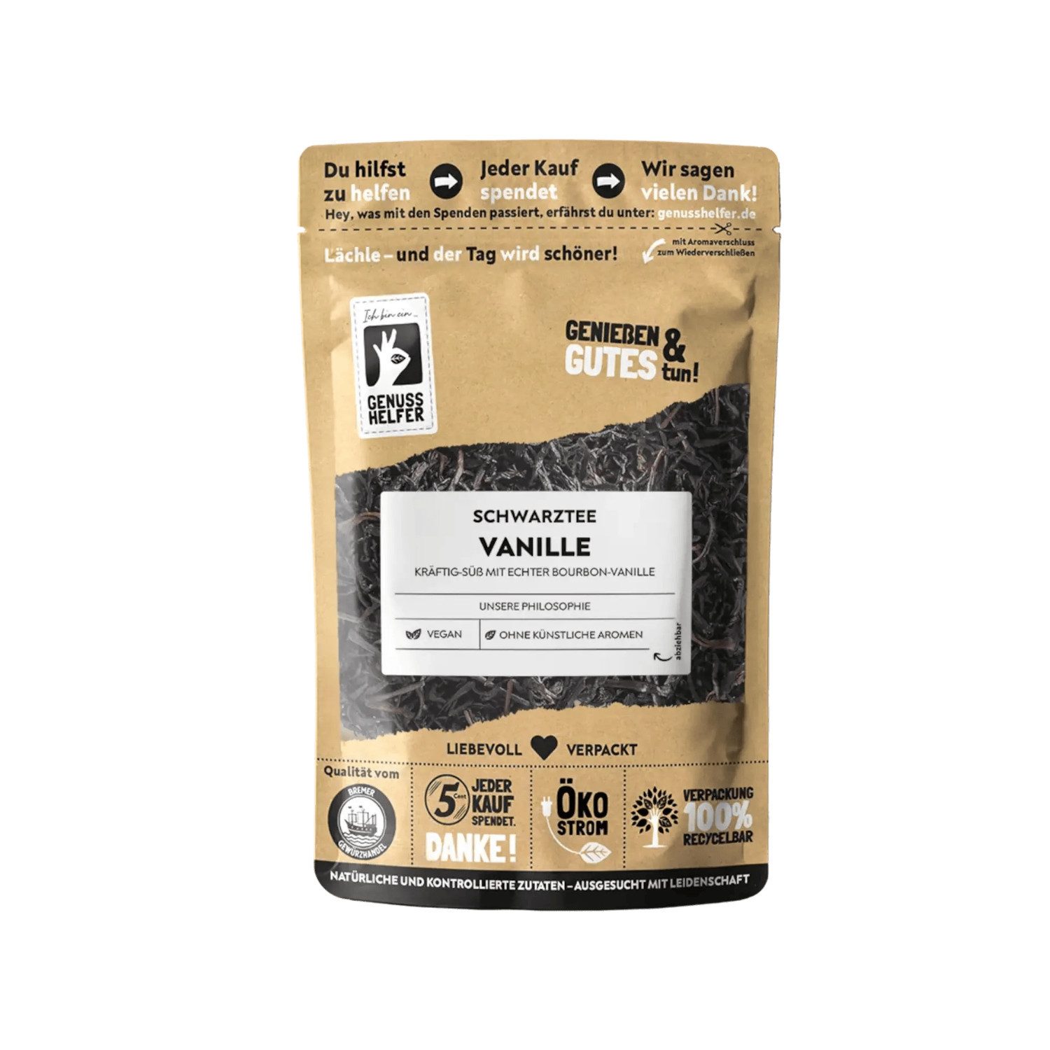 Bremer Gewürzhandel Tee Vanilletee, Schwarzteemischung, 100 g